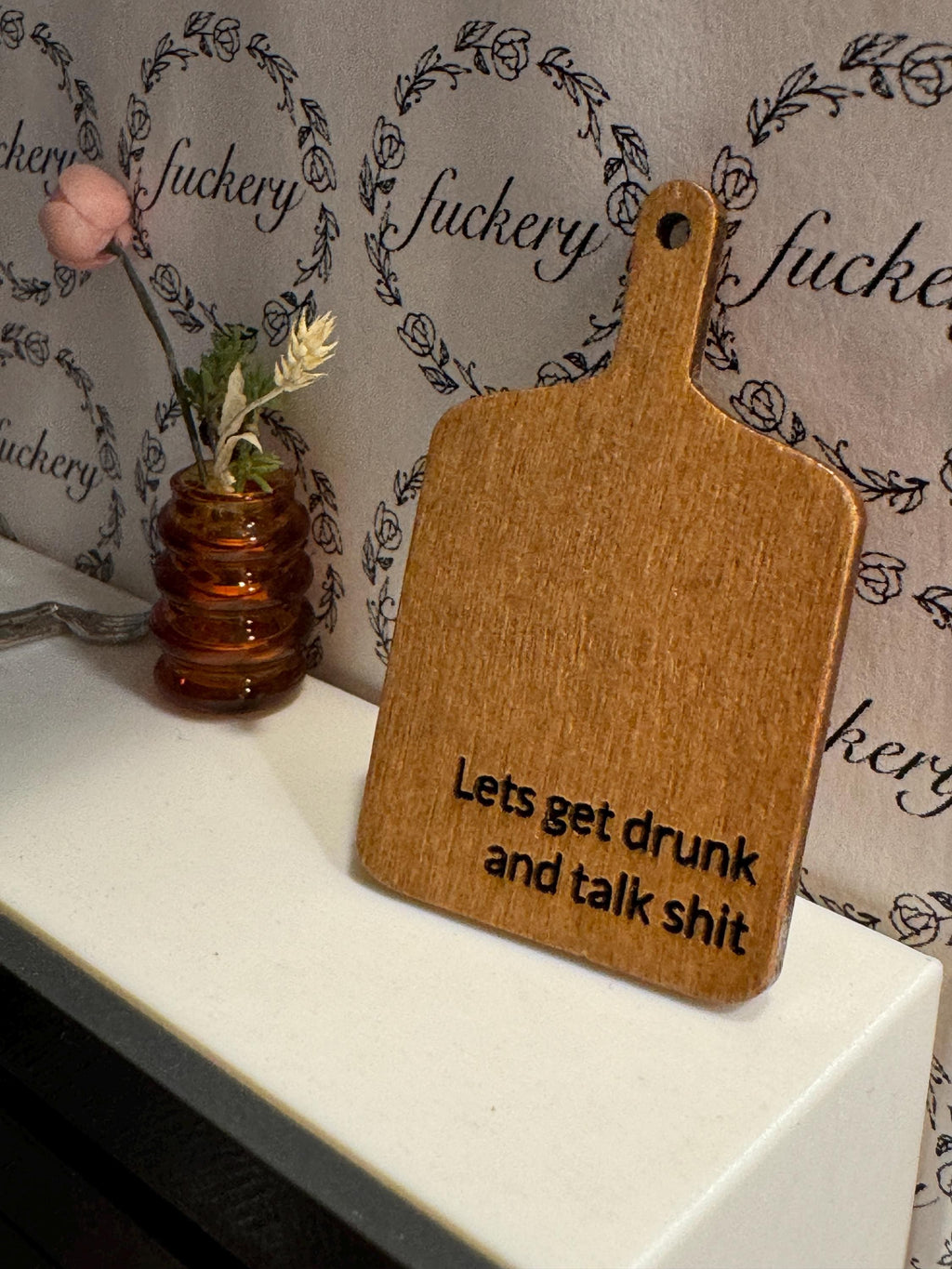 Dollhouse miniature cheese board 1/12 cutting board tray