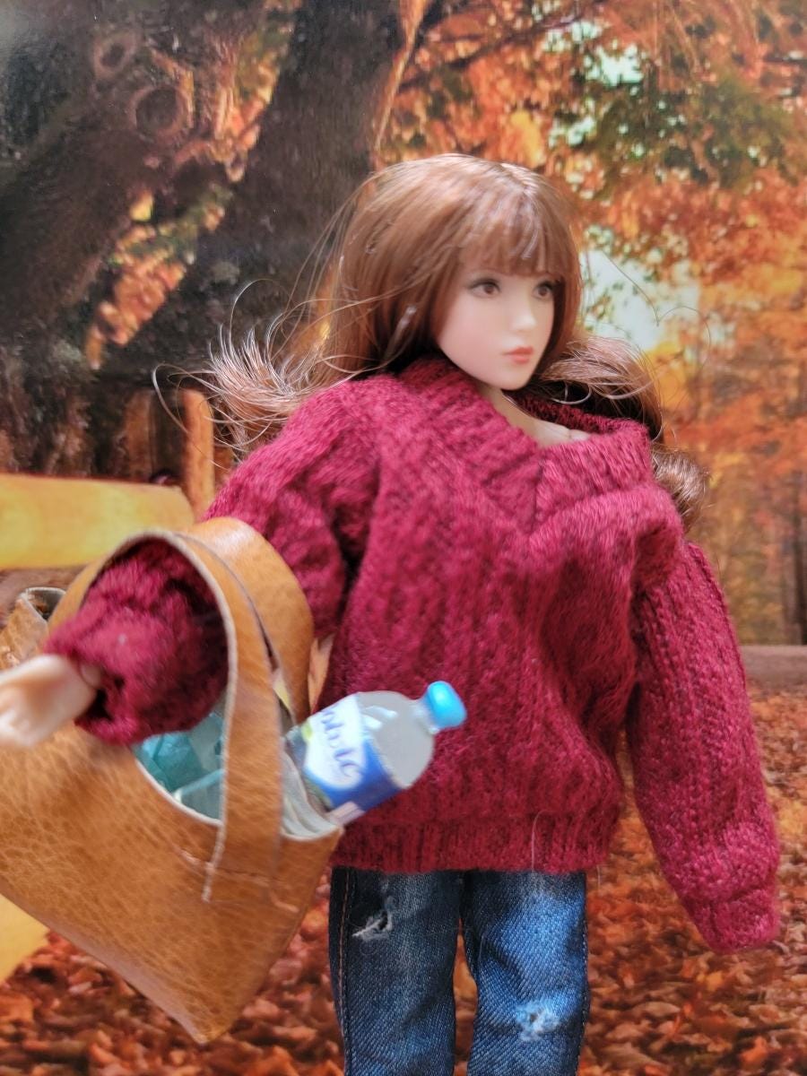 Dollhouse miniature Sweater handmade 1/12 scale clothing