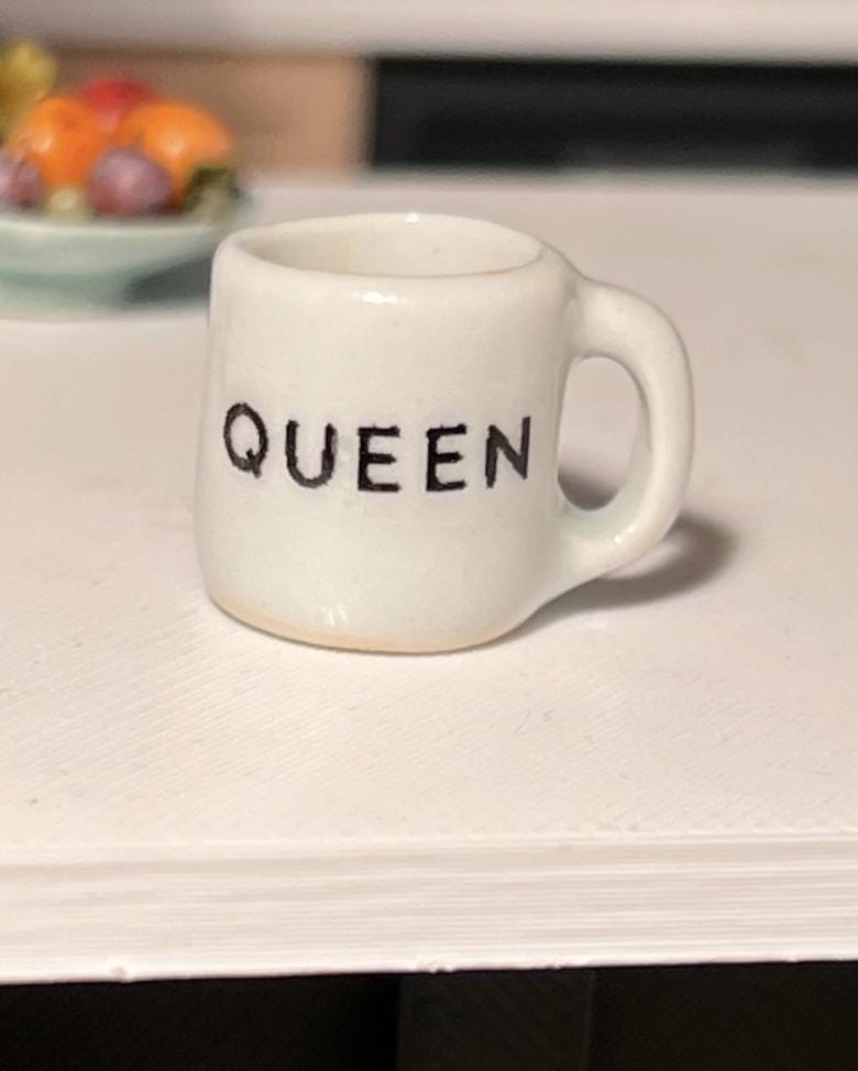 dollhouse miniature Pride coffee mug,  1/12 scale LGBTQ coffee mugs