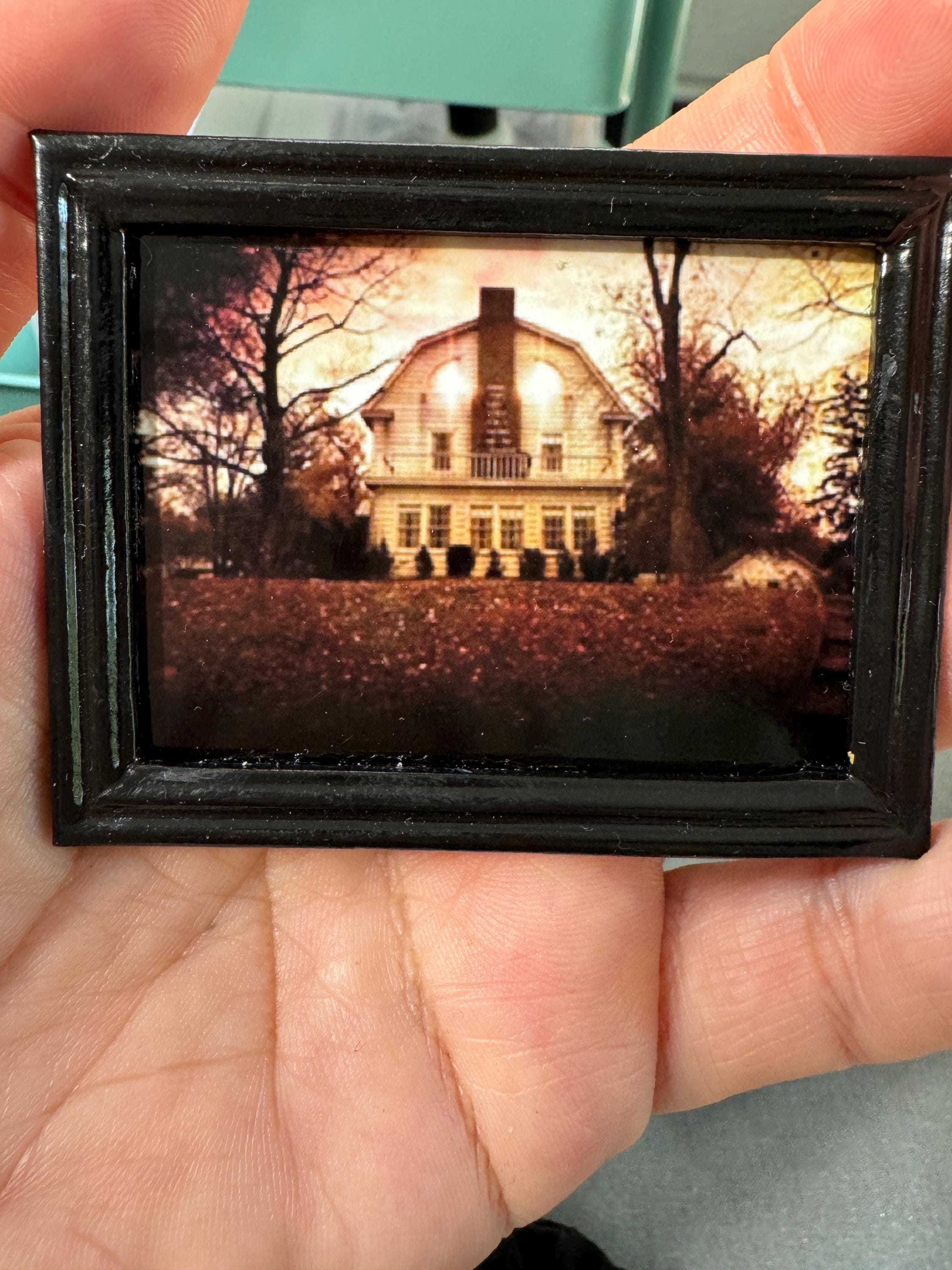dollhouse miniature Halloween decor, The Shining and Amityville Horror