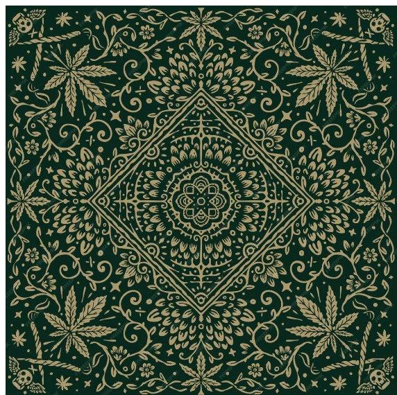 dollhouse miniature bandana 1/12 scale for 6 inch figure and 1/6 scale Bandana