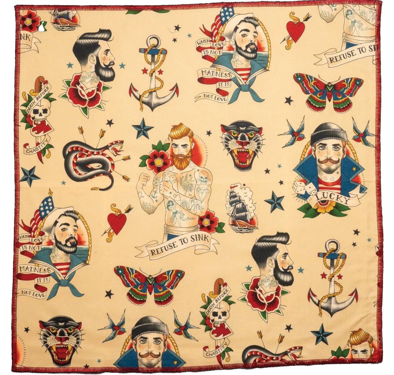 dollhouse miniature bandana 1/12 scale for 6 inch figure and 1/6 scale Bandana