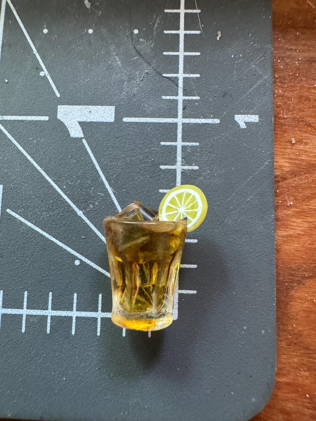 dollhouse miniature drink, 1/12 scale Arnold Palmer Iced Tea Lemonade drink