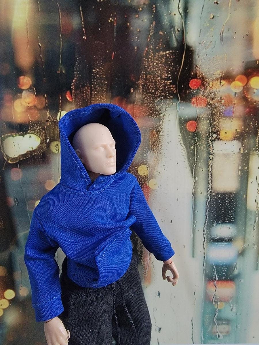 dollhouse miniature hoodie,  1/12 scale clothing all gender sweatshirt hoodie jogger