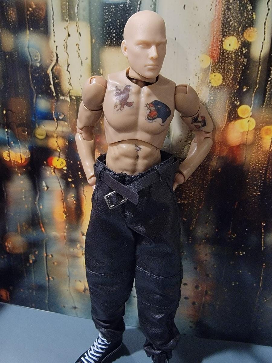 Dollhouse miniature pants, 1/12 scale men's pants