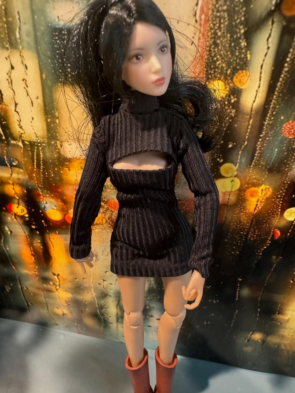 dollhouse miniature sweater dress, 1/12 clothing