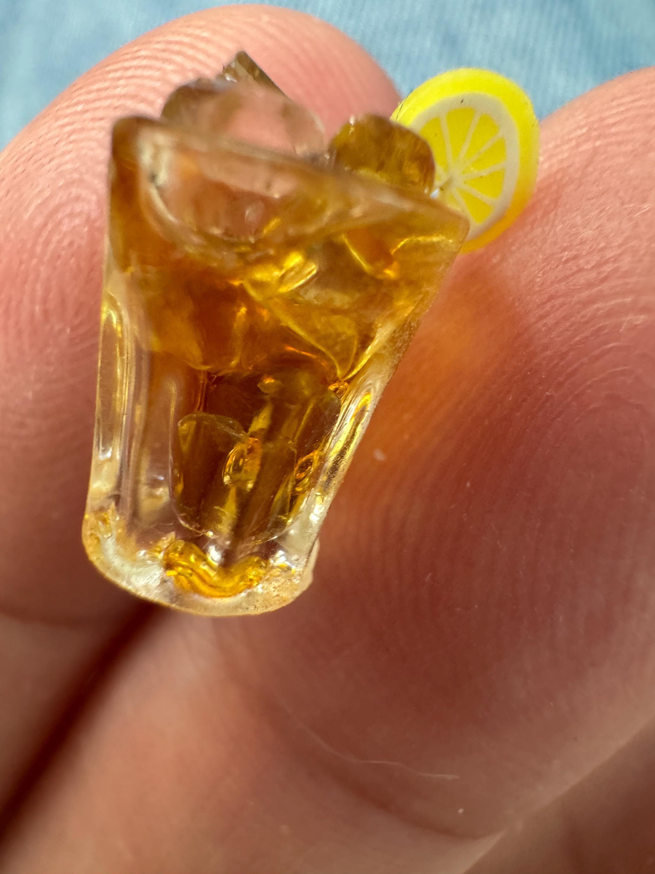 dollhouse miniature drink, 1/12 scale Arnold Palmer Iced Tea Lemonade drink