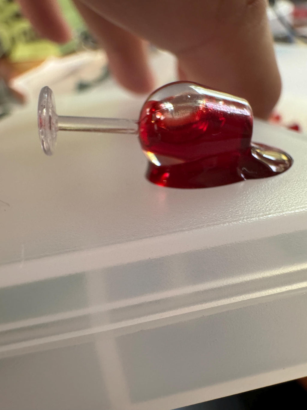 dollhouse miniature spilled wine, 1/12 dollhouse drinks, dollhouse wine