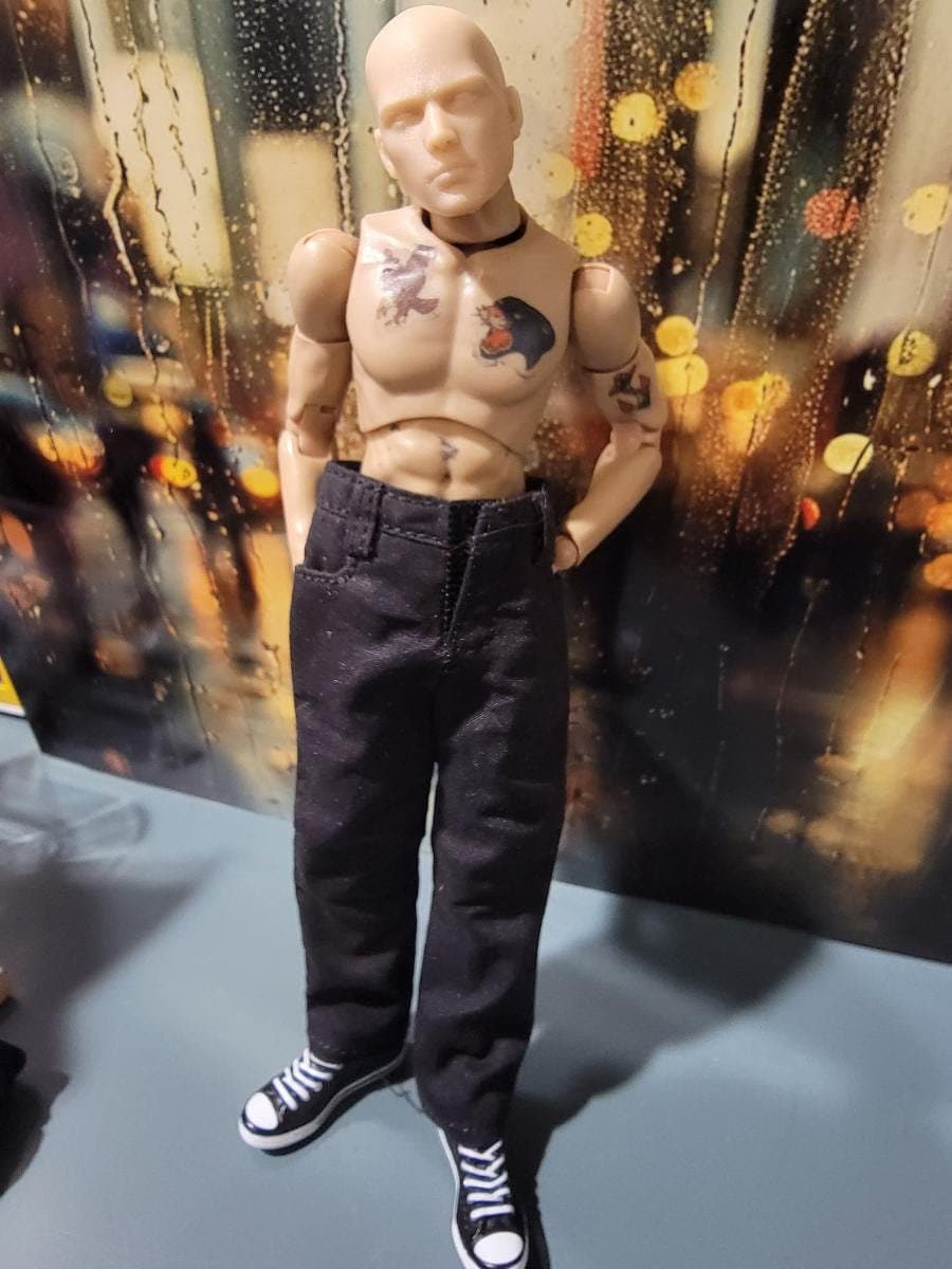 Dollhouse miniature pants, 1/12 scale men's pants