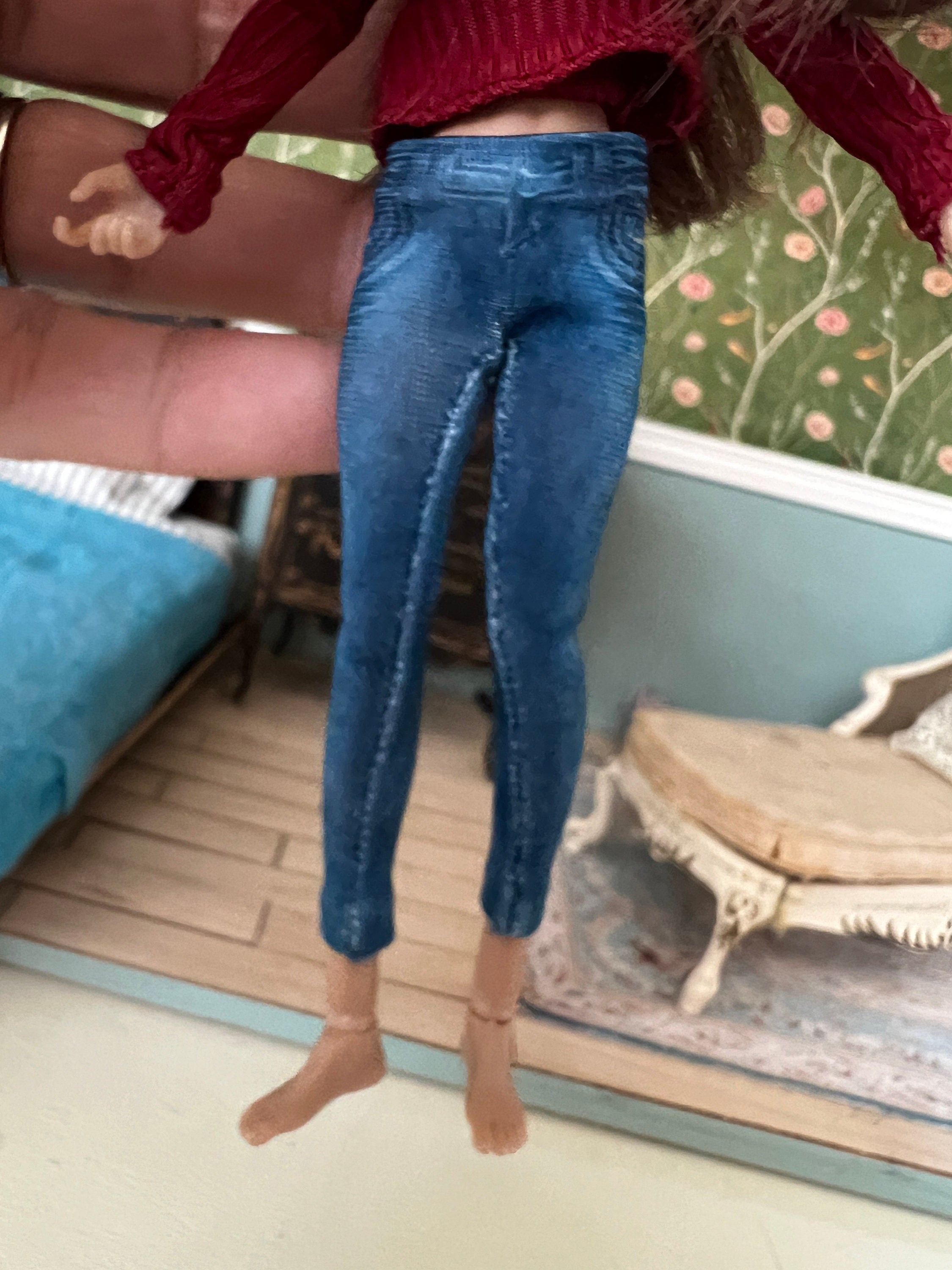 Dollhouse miniature women's pants, 1/12 clothes