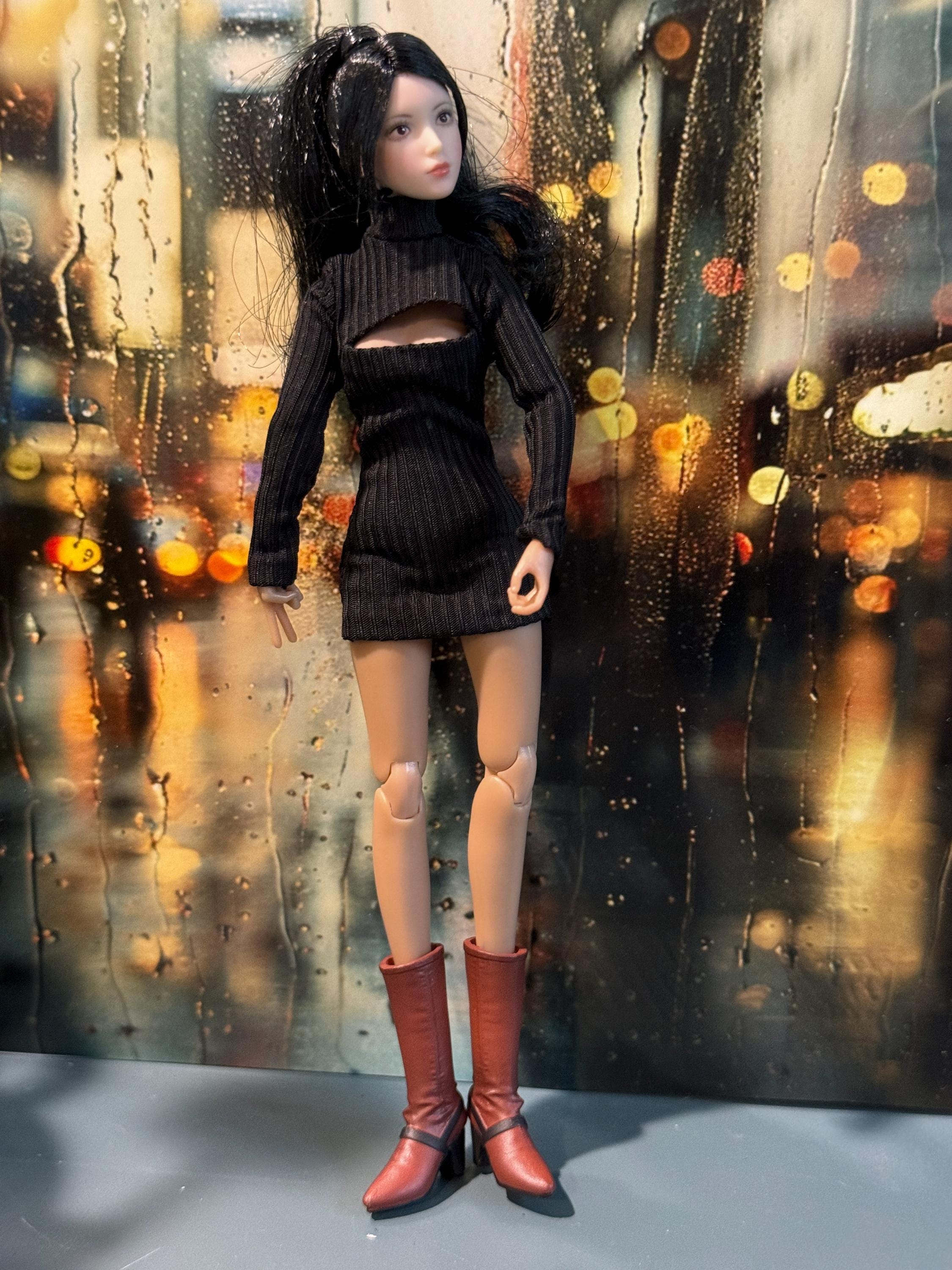 dollhouse miniature sweater dress, 1/12 clothing