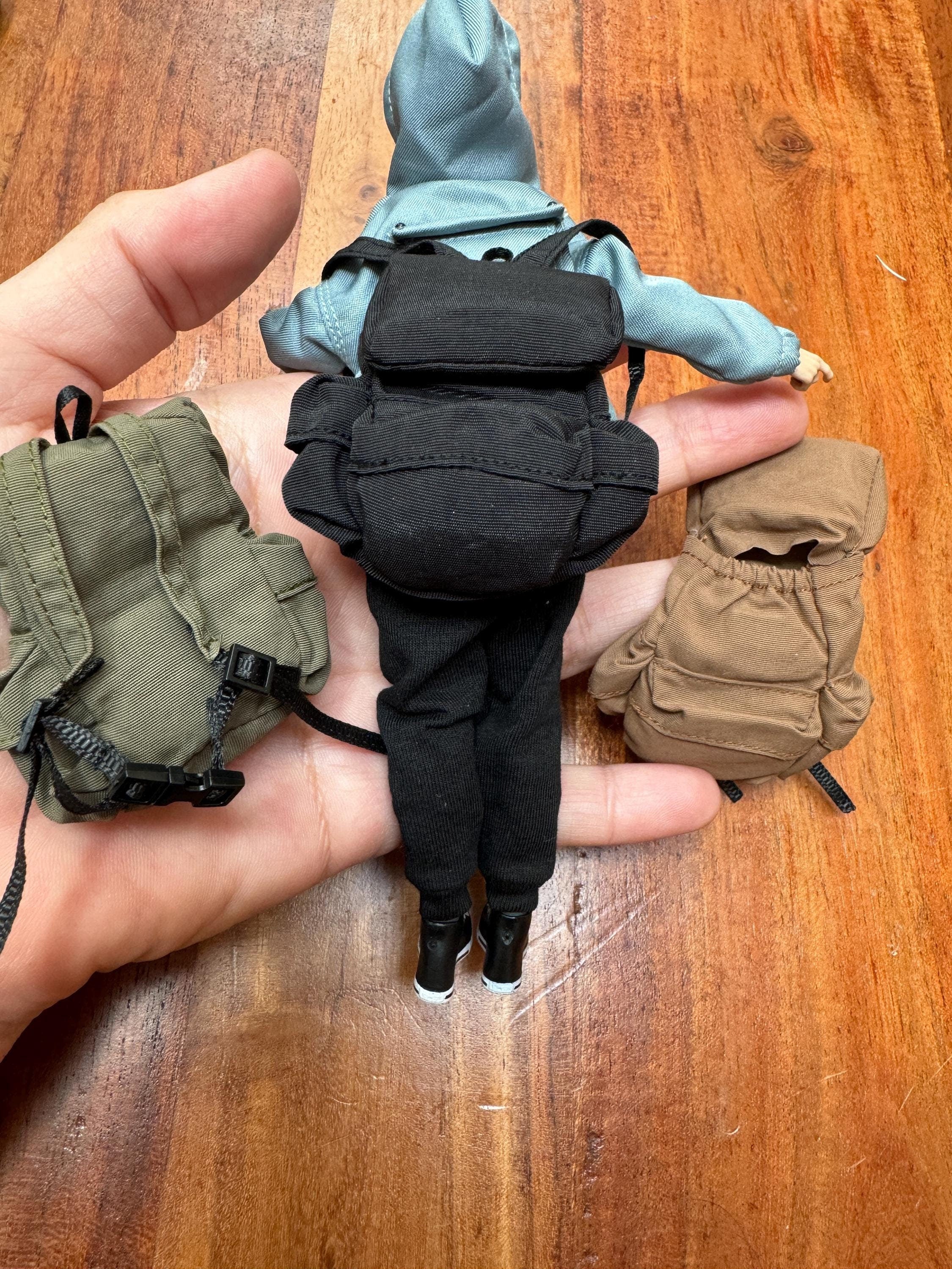 dollhouse miniature backpack 1/12 backpack for 6 inch figure