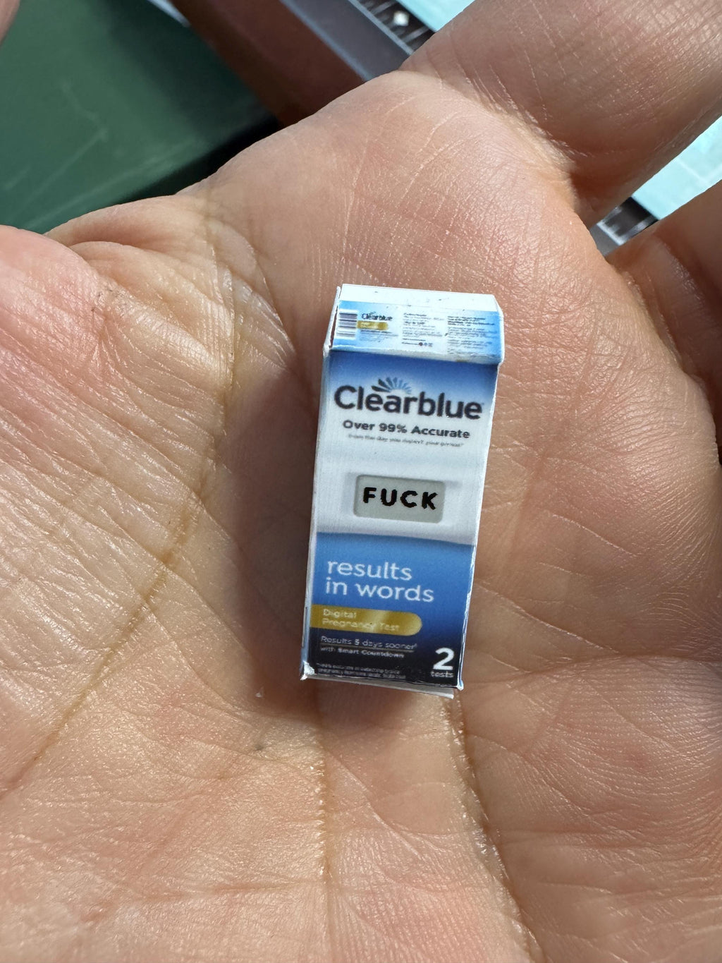 dollhouse miniature pregnancy test, 1/12 pregnancy clear blue, miniature medicine bathroom decor