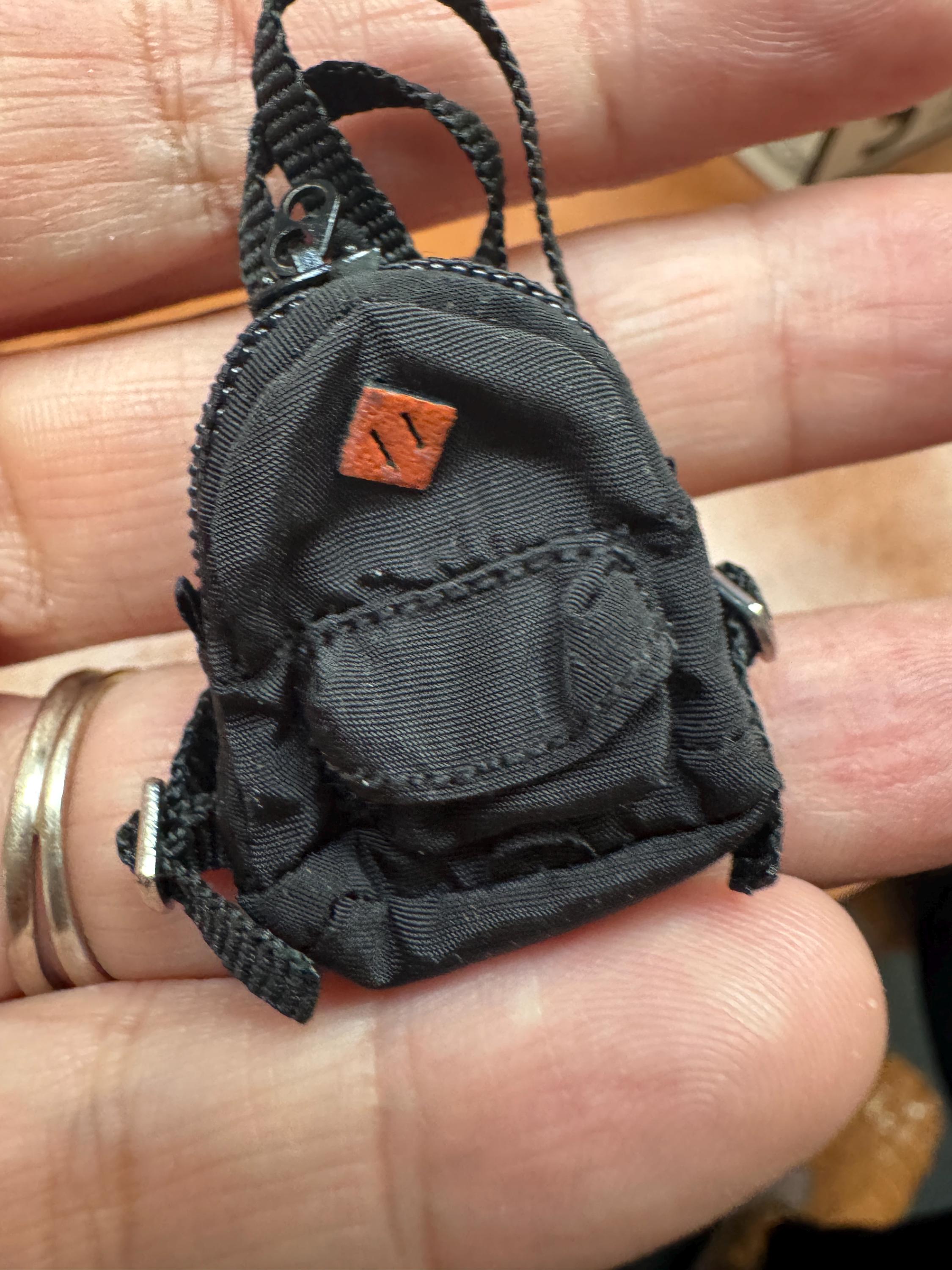 dollhouse Miniature backpack Jansport type dollhouse miniature backpack 1/12 backpack for 6 inch figure