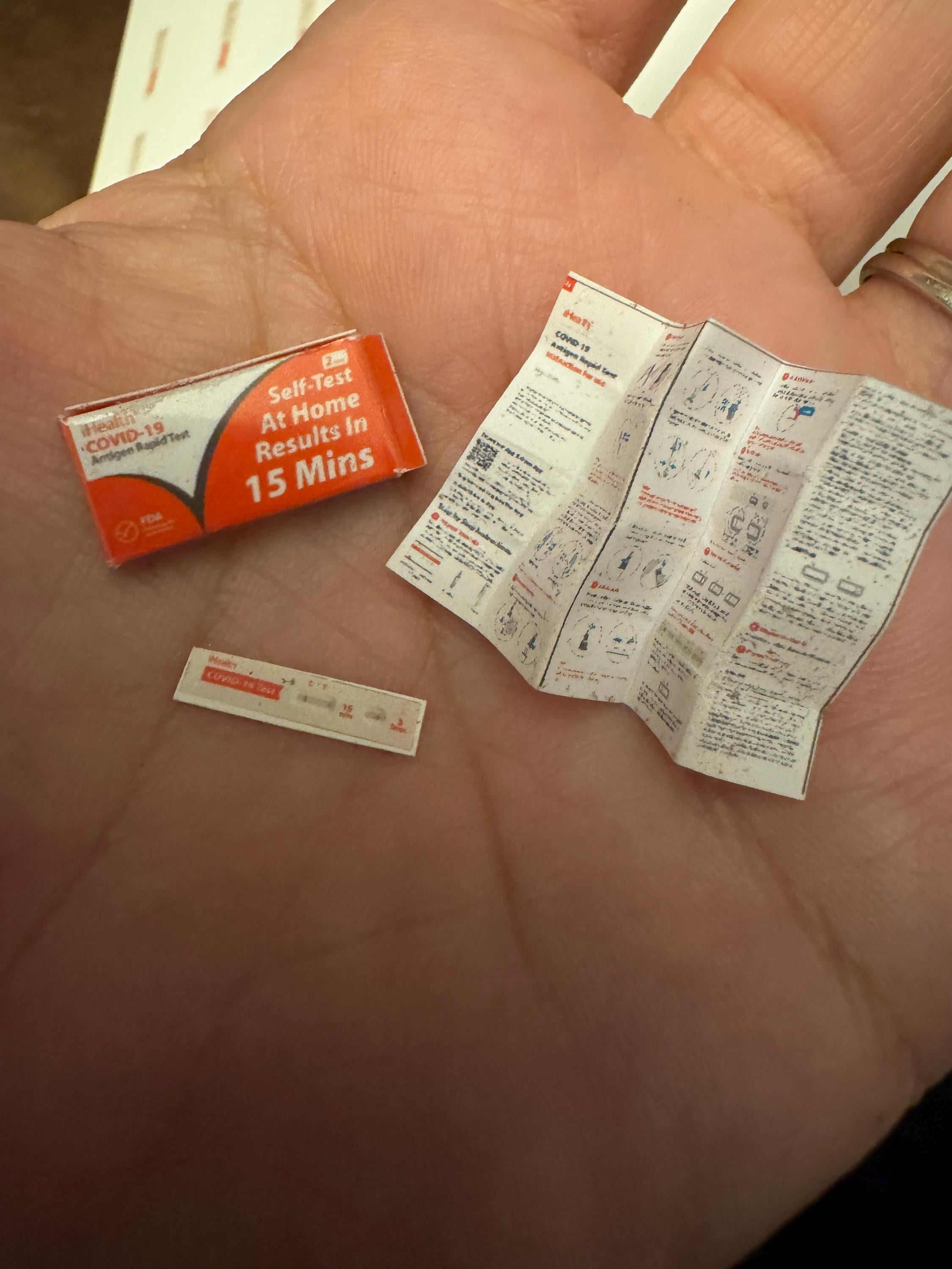 dollhouse miniature covid test 1/12 miniature medicine