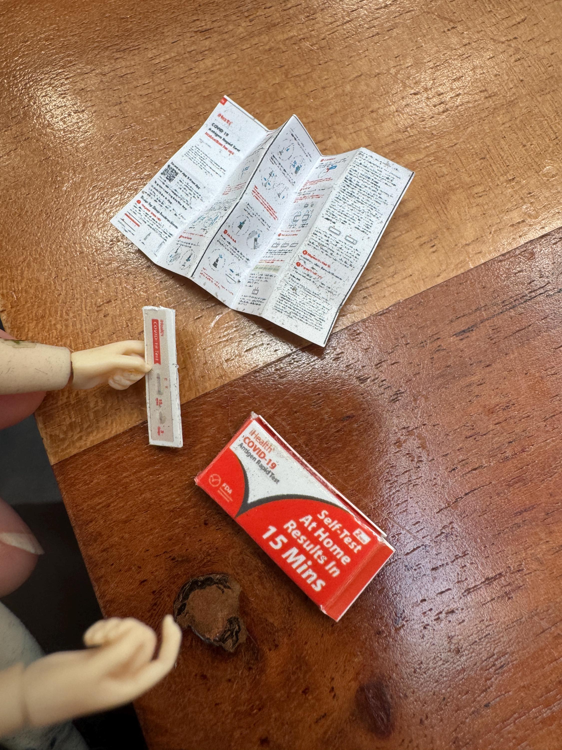 dollhouse miniature covid test 1/12 miniature medicine