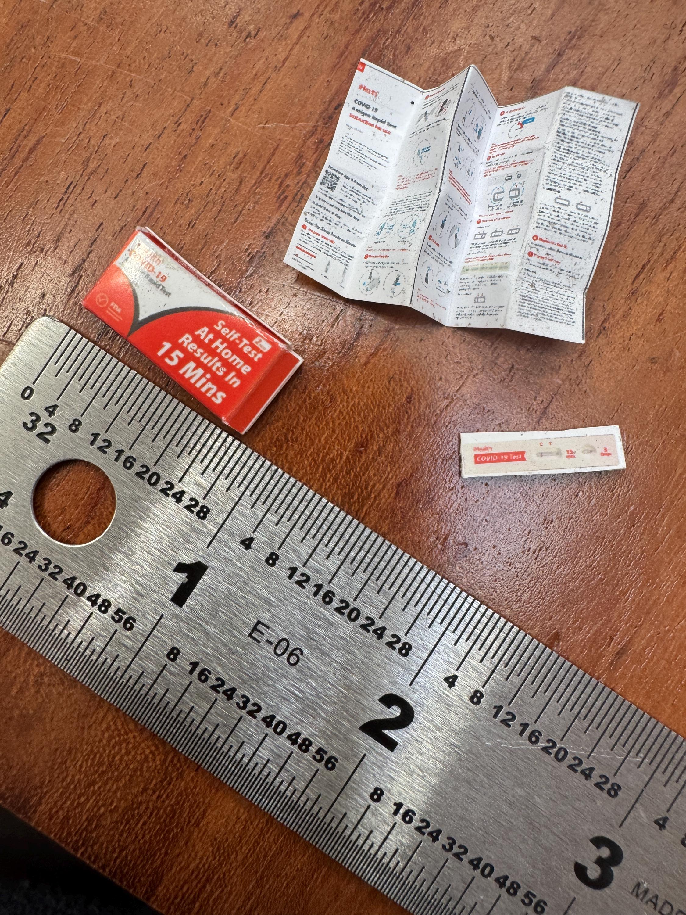 dollhouse miniature covid test 1/12 miniature medicine