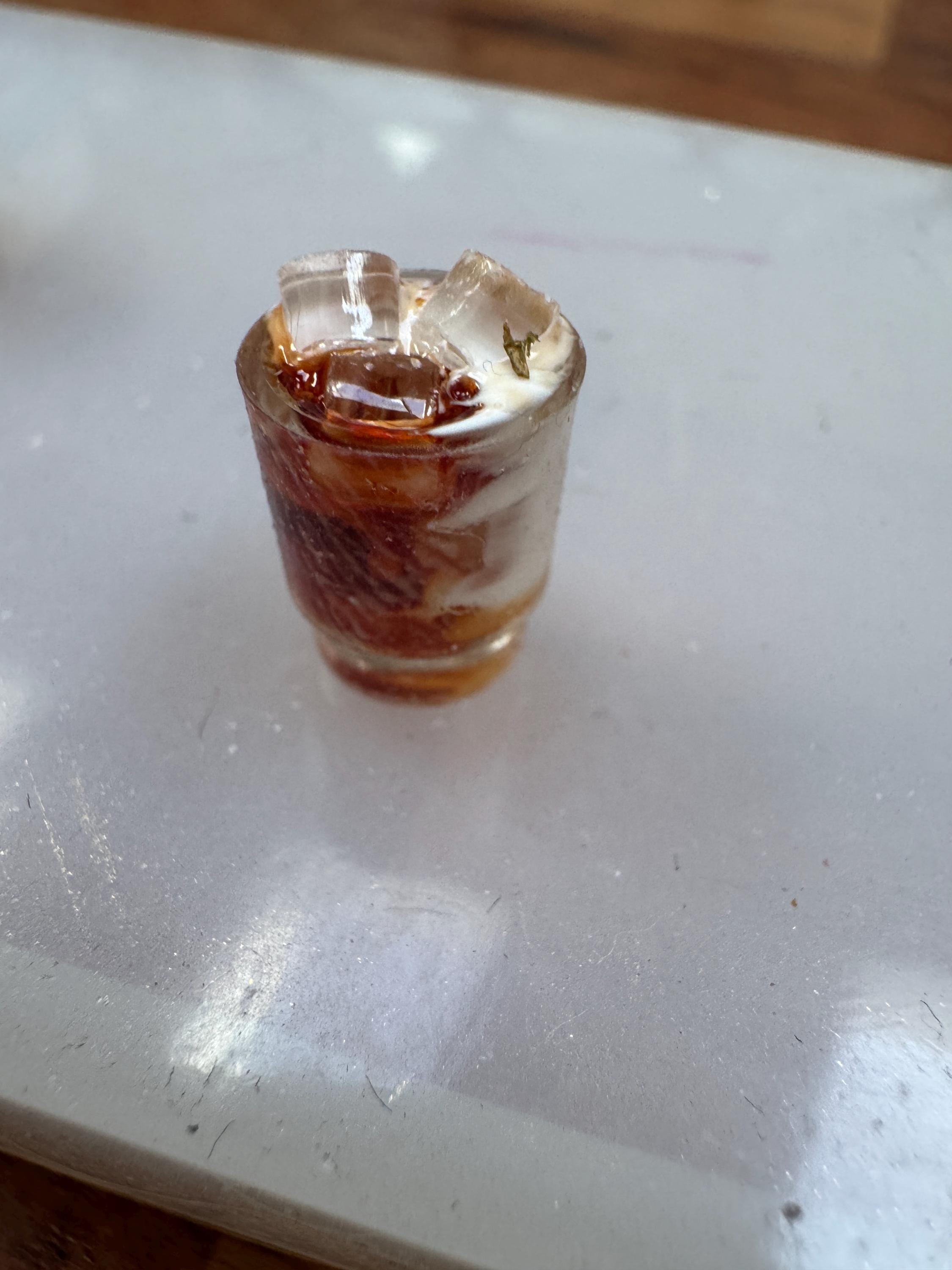 Dollhouse miniature cocktail WHITE RUSSIAN cocktail 1/12 dollhouse bar