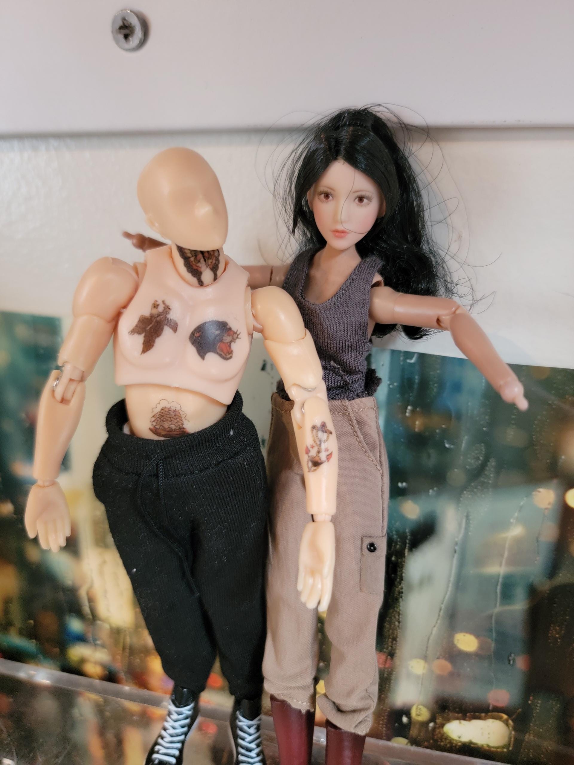 dollhouse miniature tattoos, 1/12 scale tattoos