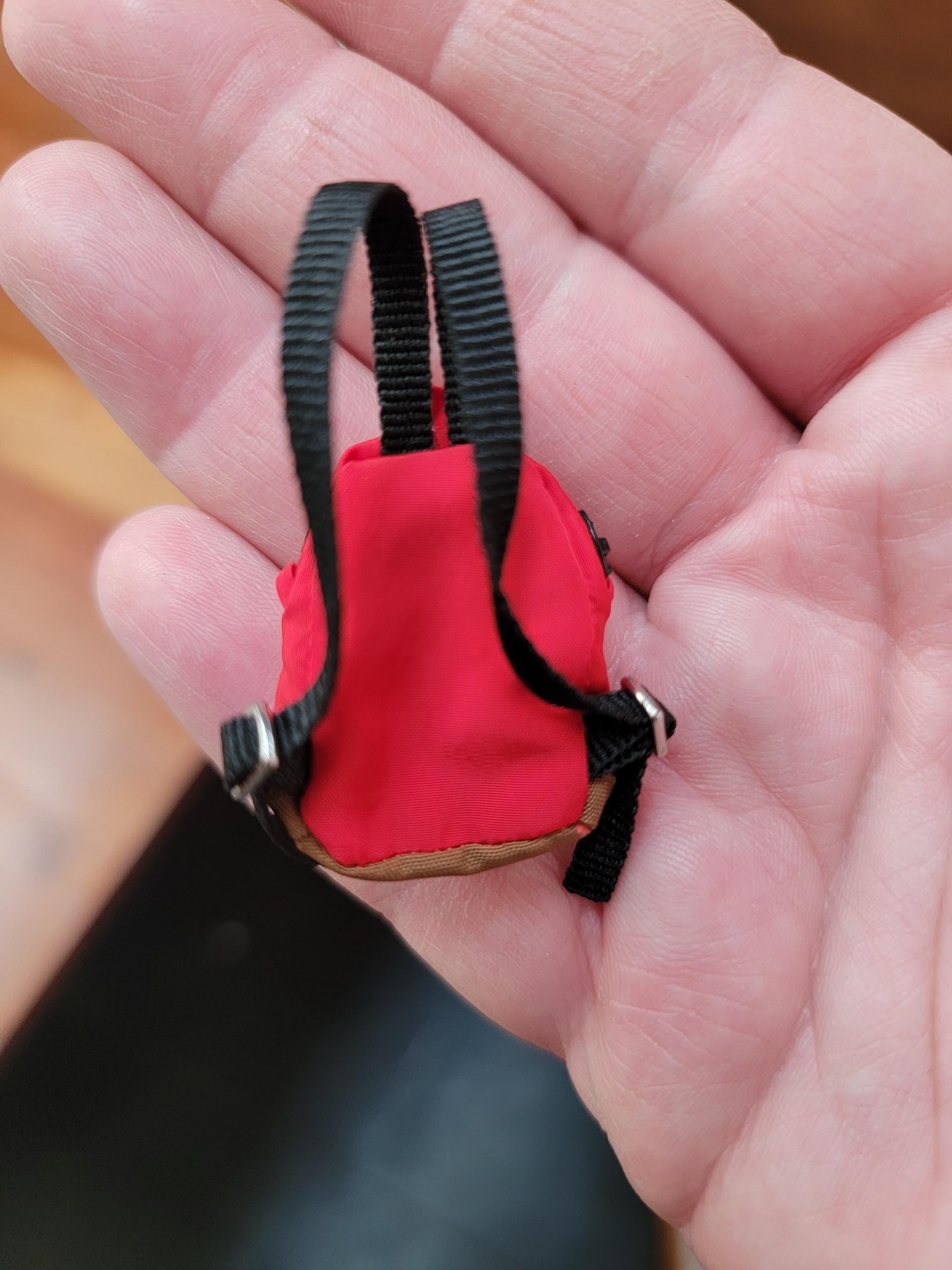 dollhouse Miniature backpack Jansport type dollhouse miniature backpack 1/12 backpack for 6 inch figure