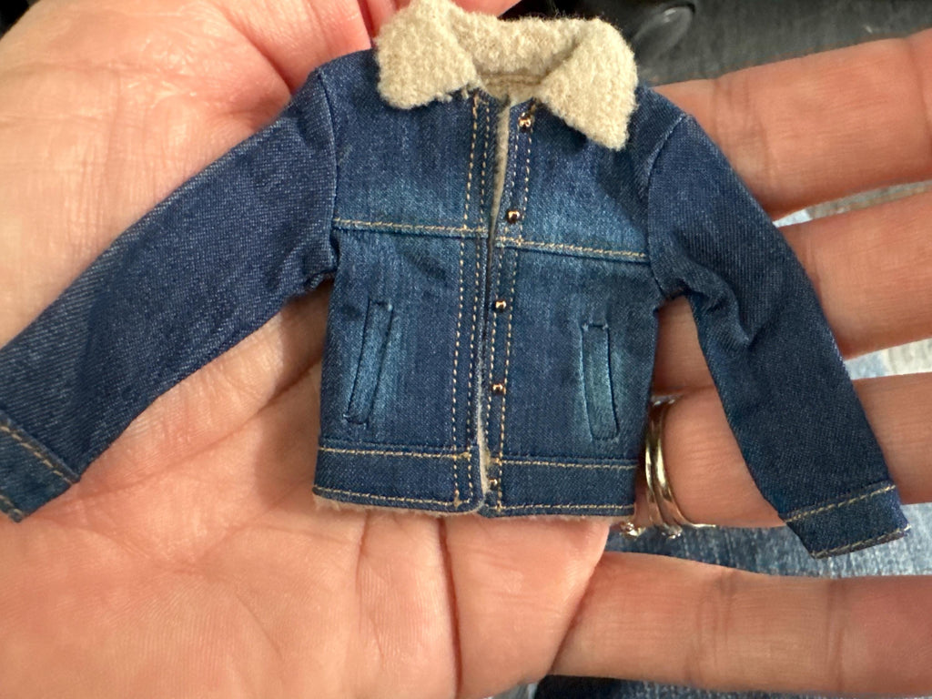dollhouse miniature coat 1/12 denim jacket