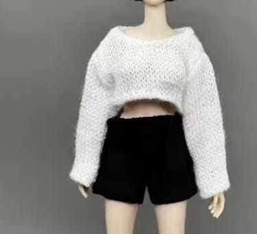 dollhouse miniature cropped Sweater handmade 1/12 scale clothes