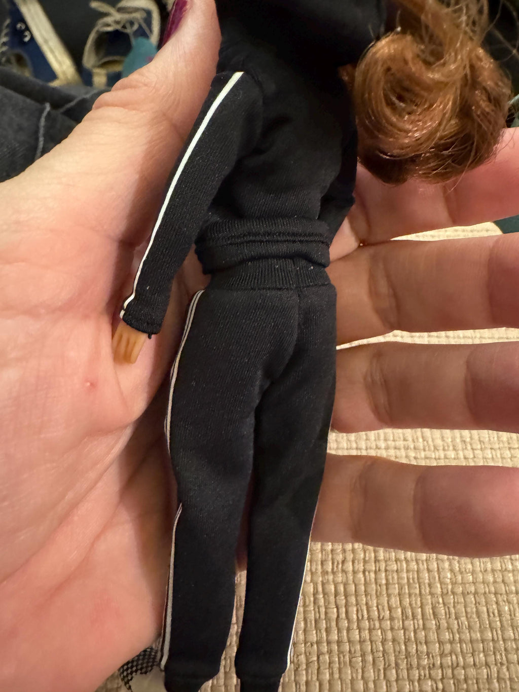 Dollhouse miniature women's jogger and pants set,  1/12 women's clothes