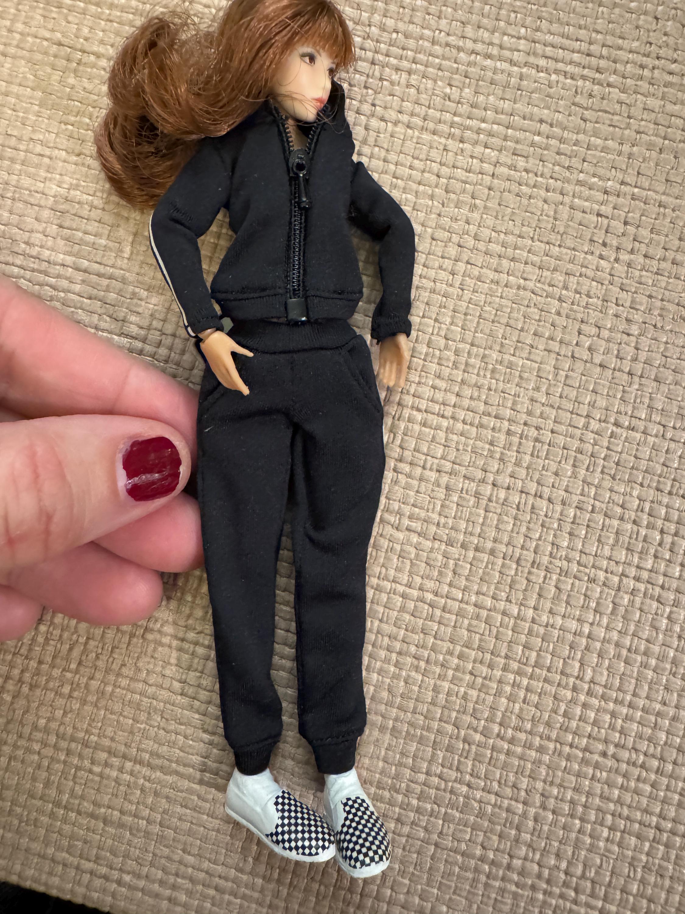 Dollhouse miniature women's jogger and pants set,  1/12 women's clothes