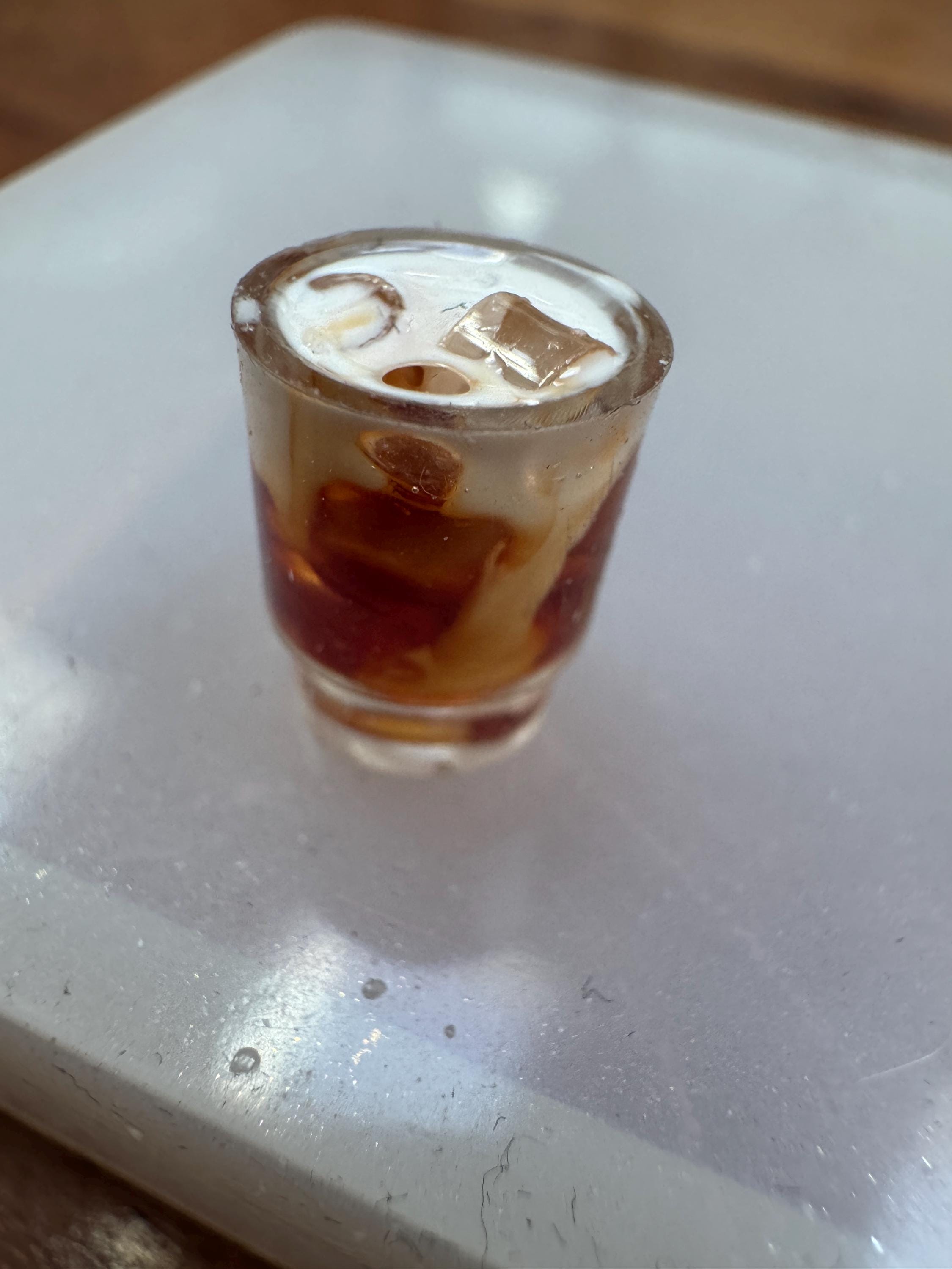 Dollhouse miniature cocktail WHITE RUSSIAN cocktail 1/12 dollhouse bar