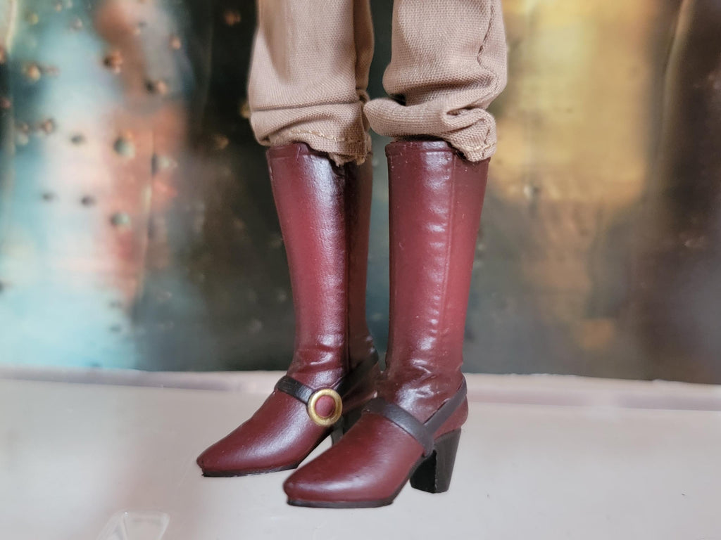 dollhouse miniature boots 1/12 boots, Frye style 90’s for 6 inch doll