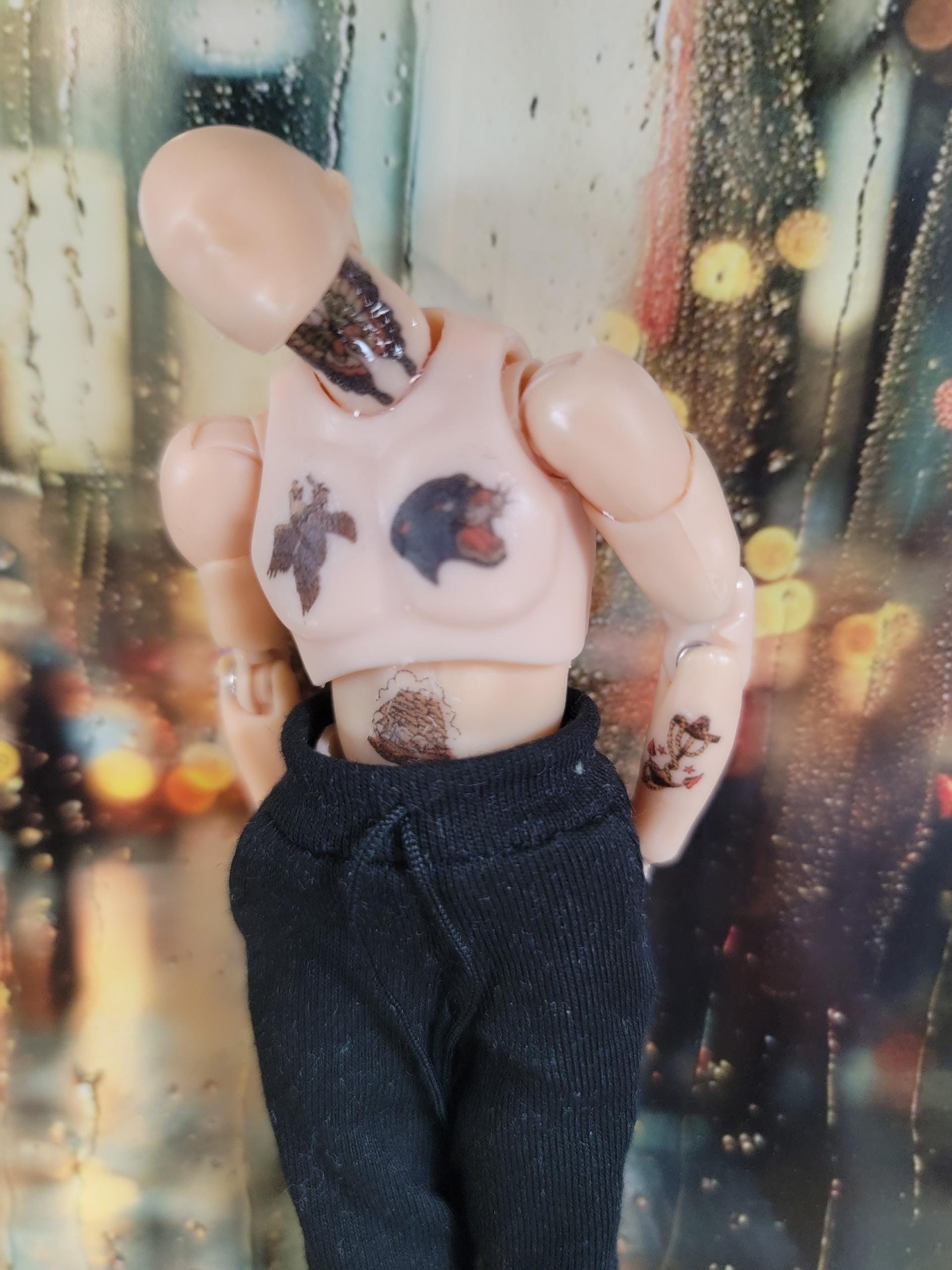 dollhouse miniature tattoos, 1/12 scale tattoos