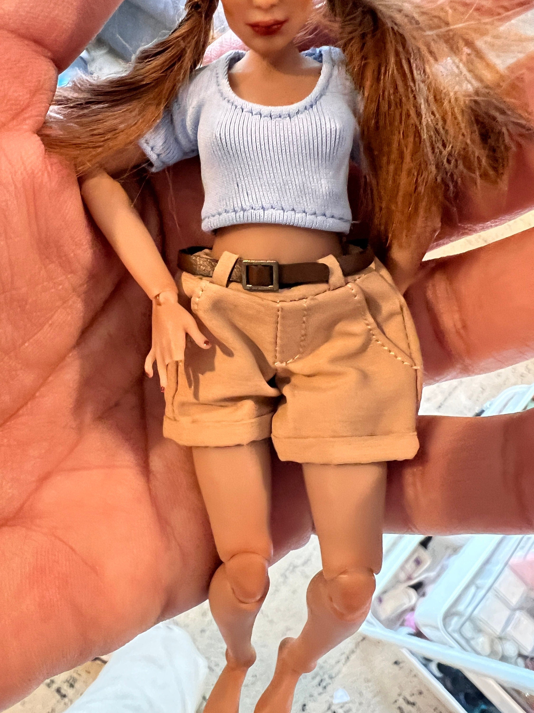 dollhouse miniature tee shirt, low cut top, 1/12 women's clothes