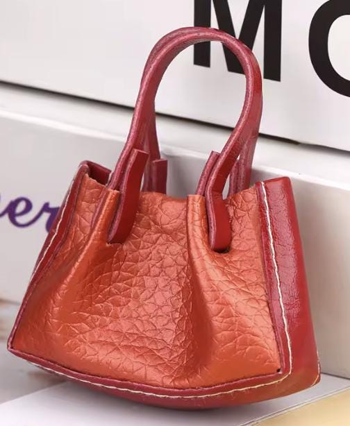 dollhouse miniature purse 1/12 scale tote dollhouse miniature bag purse tote for 6 inch doll