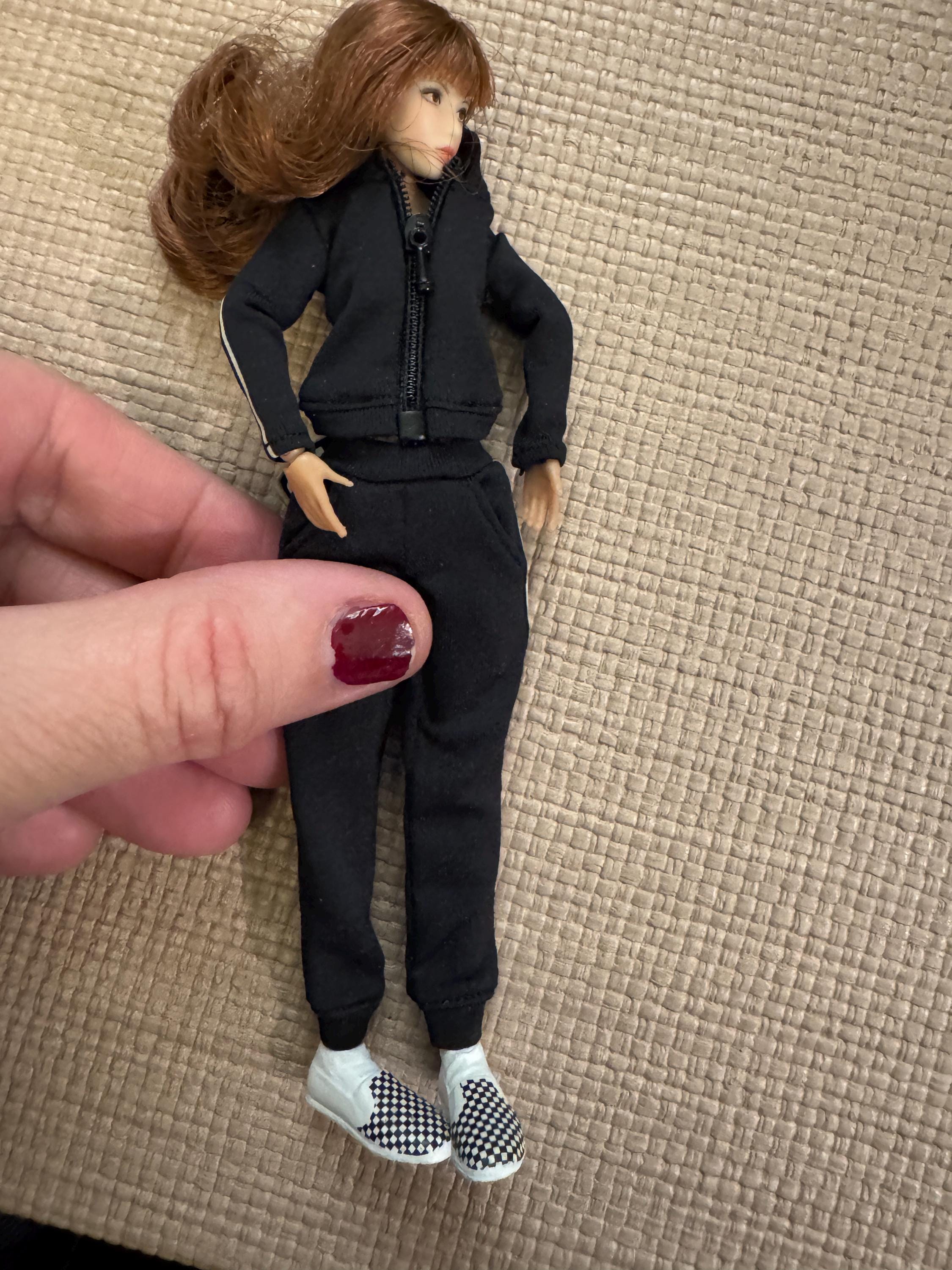 Dollhouse miniature women's jogger and pants set,  1/12 women's clothes