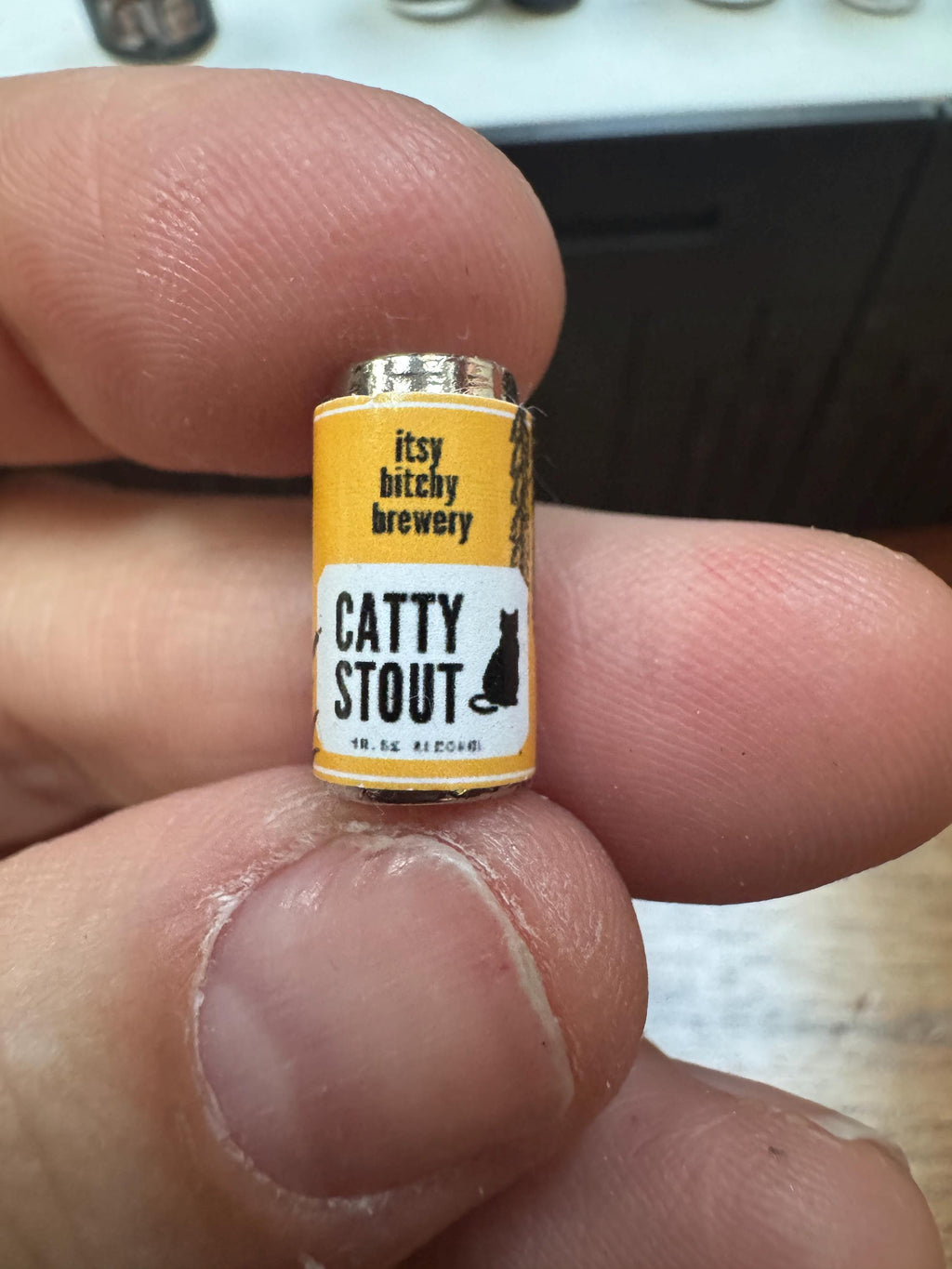 dollhouse miniature snarky beer, 1/12 bar decor