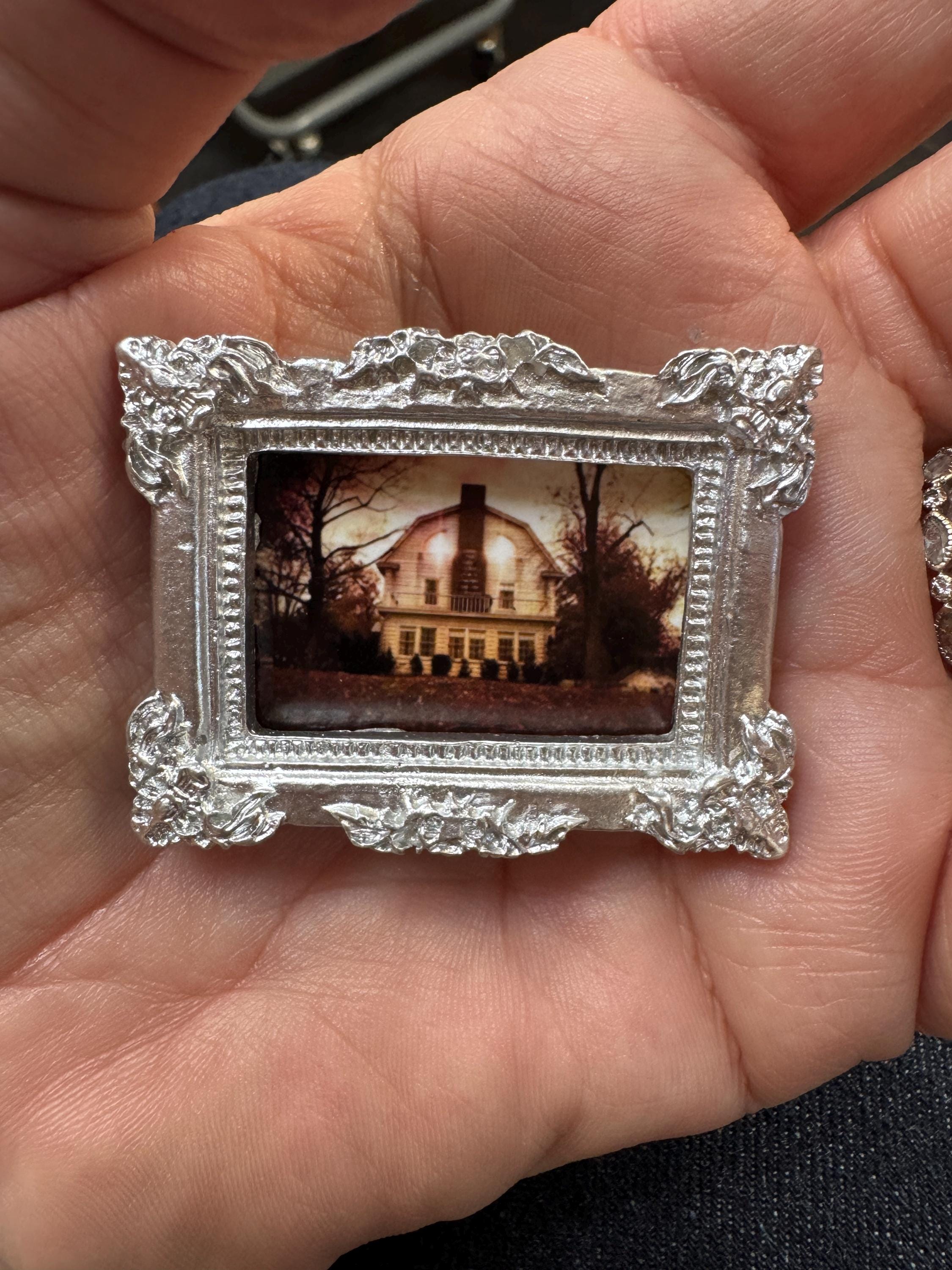 dollhouse miniature Halloween decor, The Shining and Amityville Horror