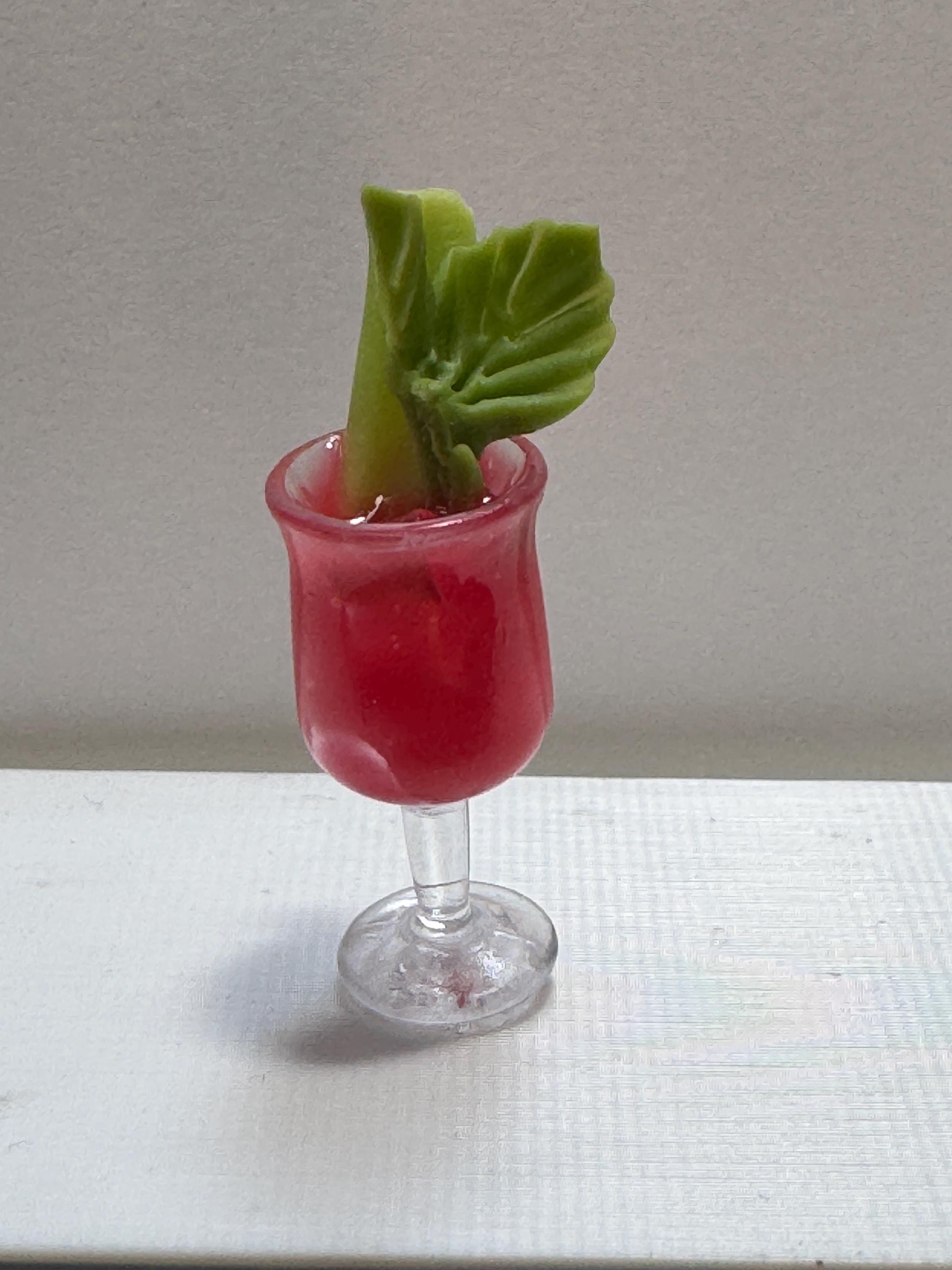 dollhouse miniature cocktail,  BLOODY MARY 1/12 scale alcohol