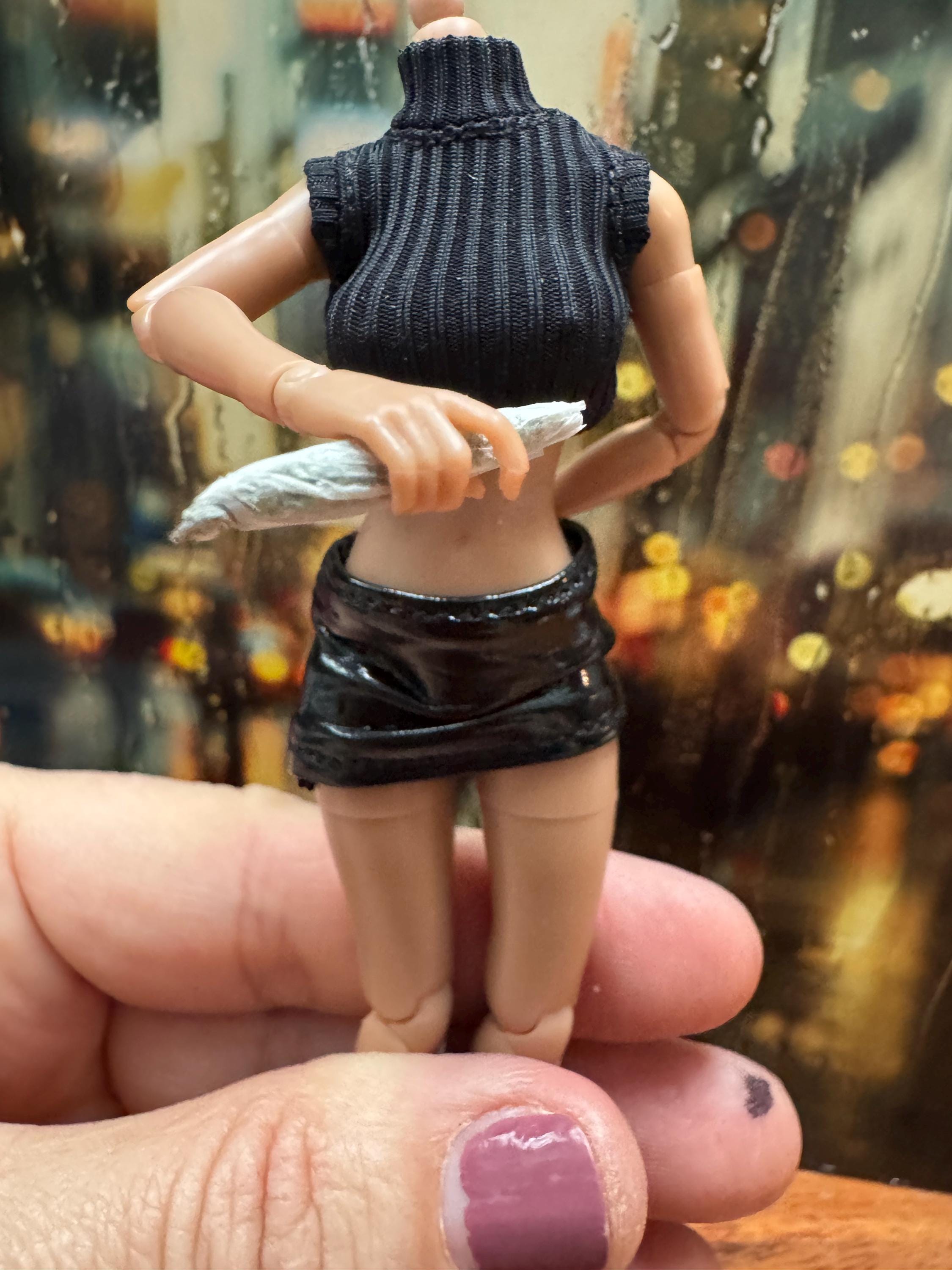 dollhouse miniature fake drugs, 1/12 scale fake weed joint humor