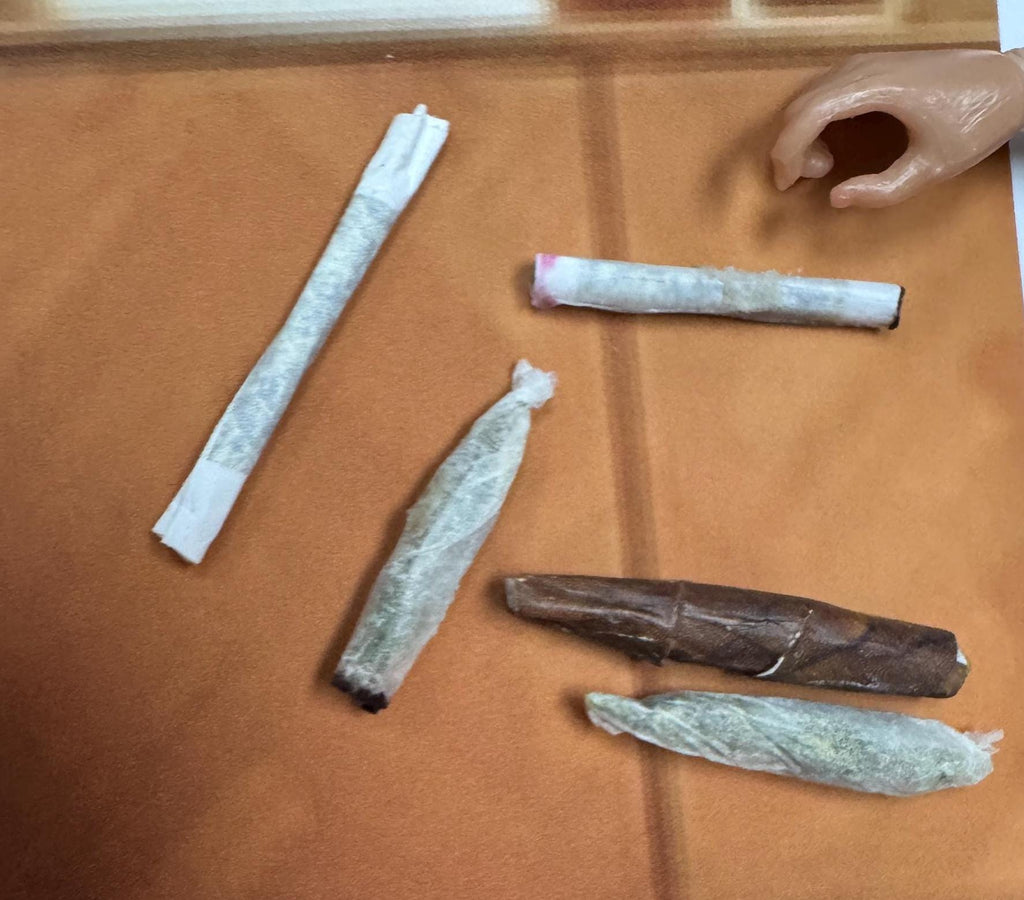 dollhouse miniature fake drugs, 1/12 scale fake weed joint humor