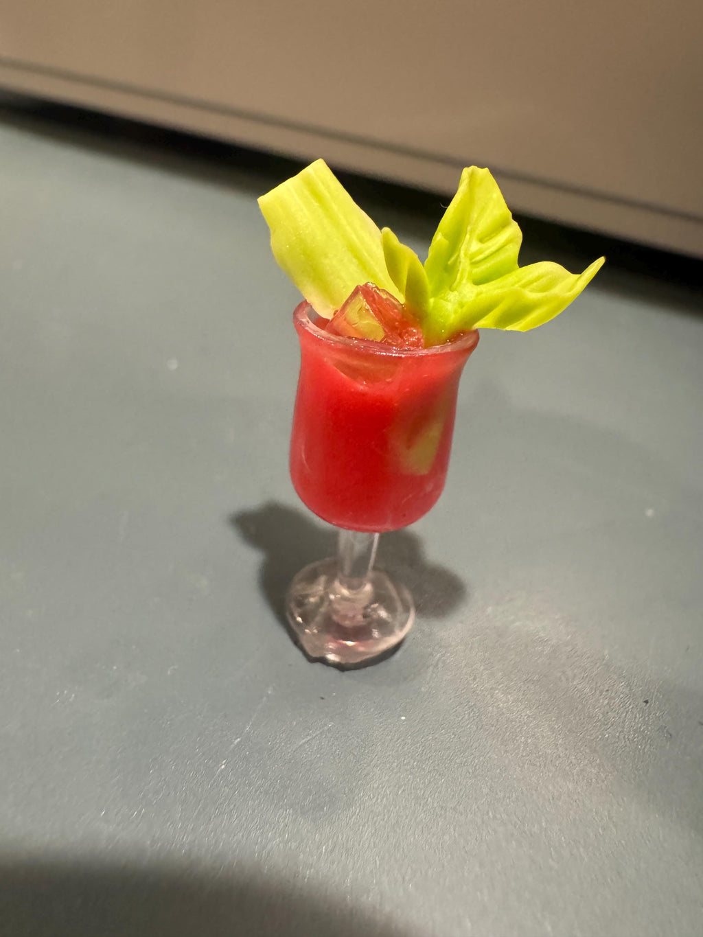 dollhouse miniature cocktail,  BLOODY MARY 1/12 scale alcohol