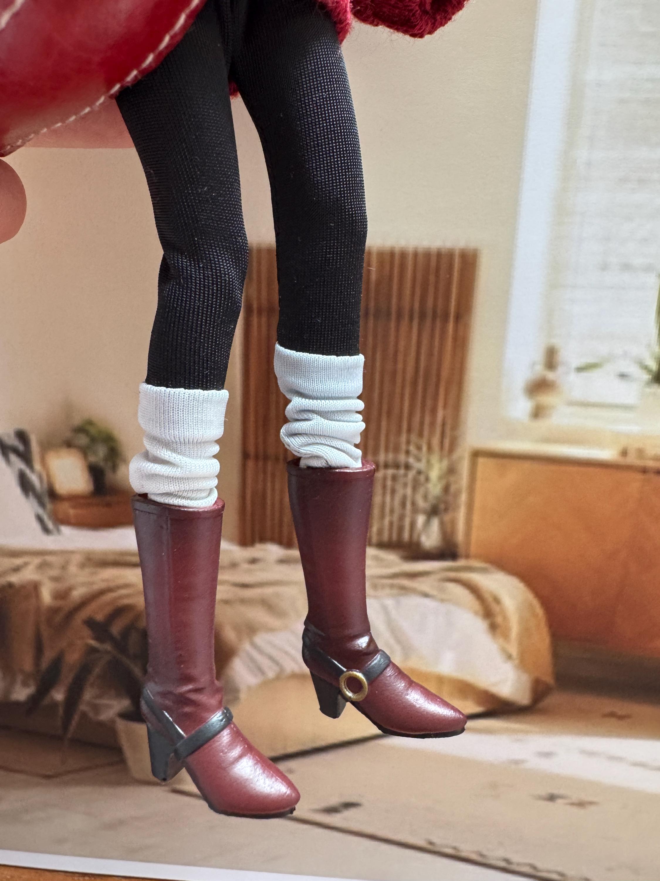 dollhouse miniature pants 1/12 leggings black and white leggings