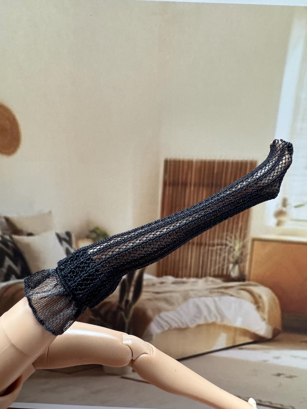 Miniature lace stockings, miniature panty hose, 1/12 lingerie