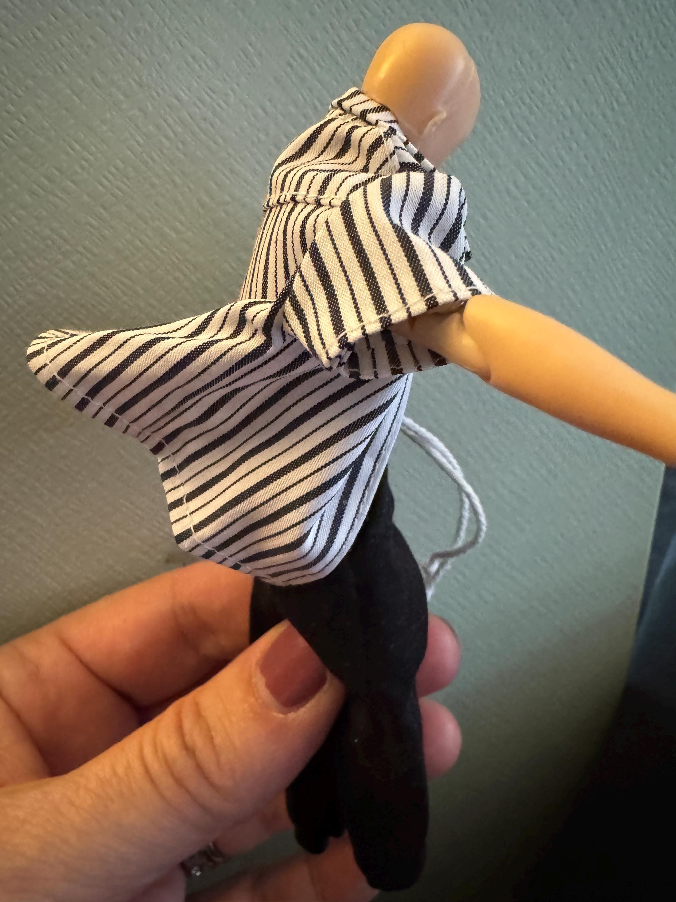 dollhouse miniature shirt, 1/12 men's work shirt for 6 inch figure