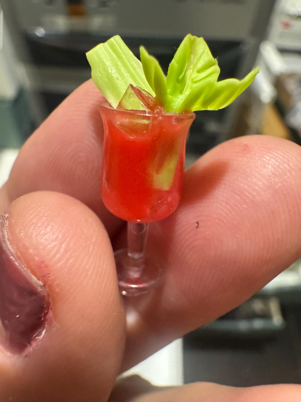 dollhouse miniature cocktail,  BLOODY MARY 1/12 scale alcohol