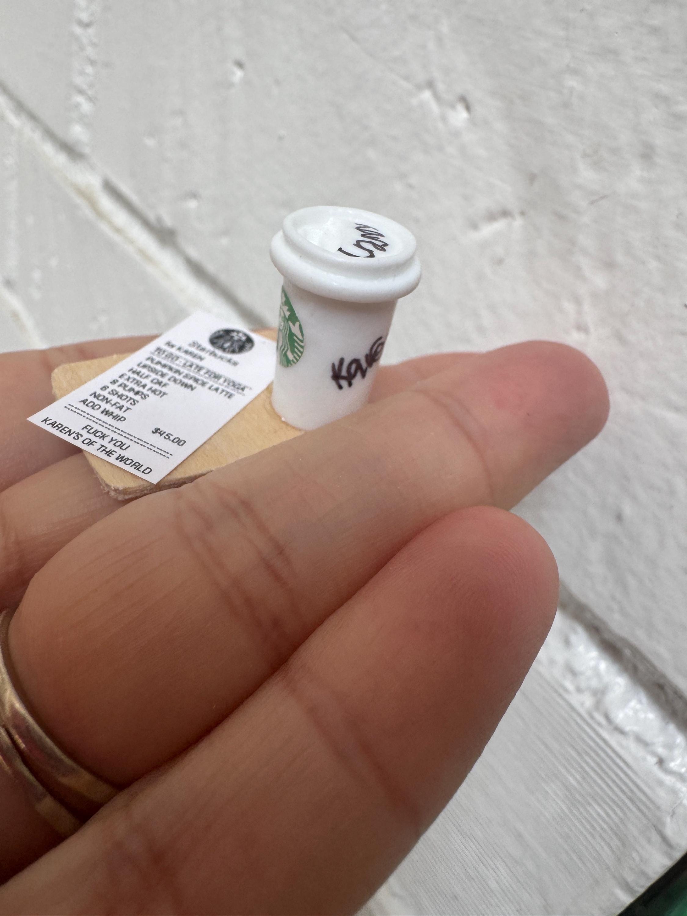 Dollhouse coffee drink 1/6 scale or 1/12 scale Starbucks by KAREN