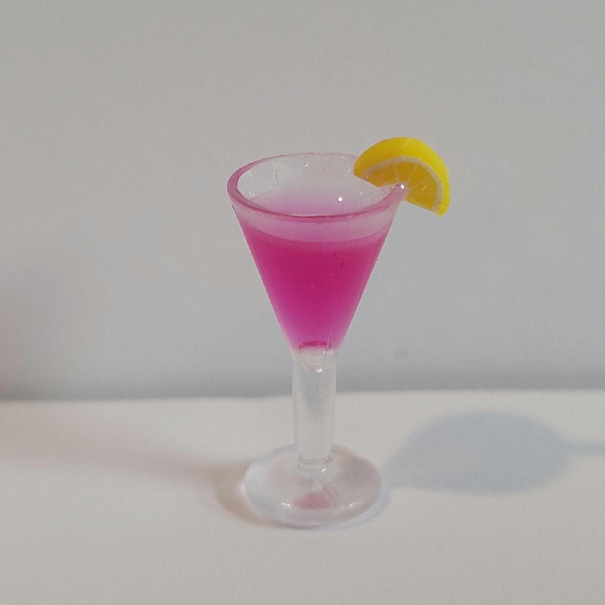 dollhouse miniature cocktail Cosmo 1/12 craft cocktail dollhouse bar