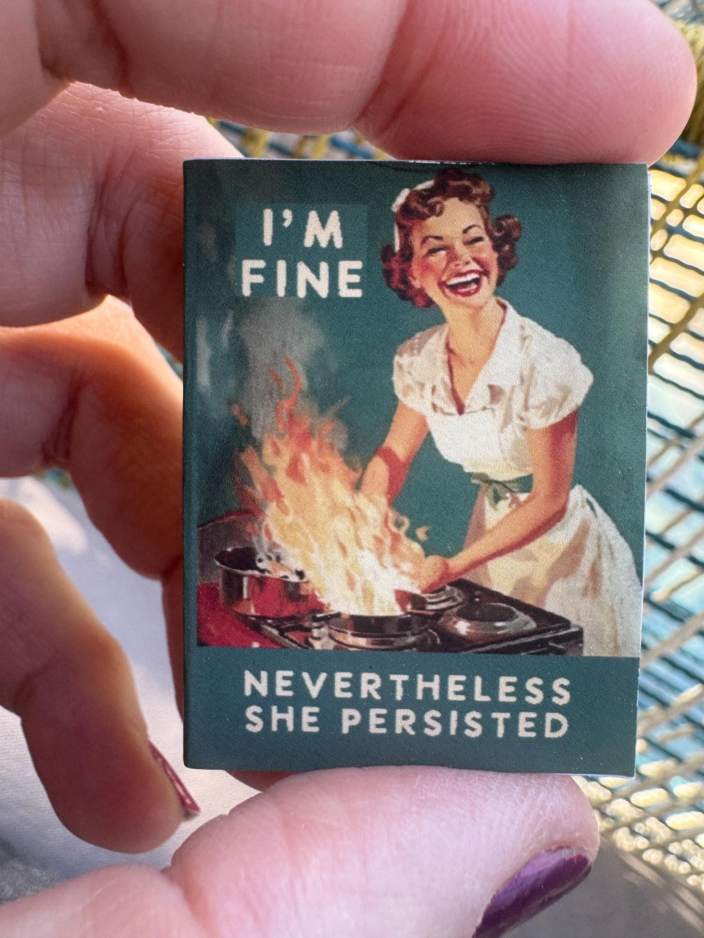 Dollhouse Miniature book, She persisted! dollhouse miniature book 1/12 book dollhouse 1/6 scale living room 1/12 bookcase sarcastic gift humor feminist gifts