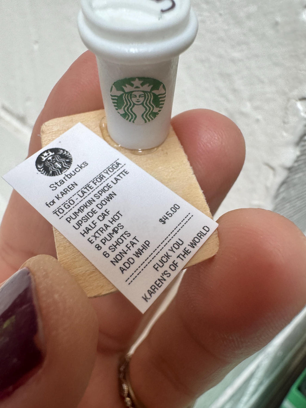 Dollhouse coffee drink 1/6 scale or 1/12 scale Starbucks by KAREN