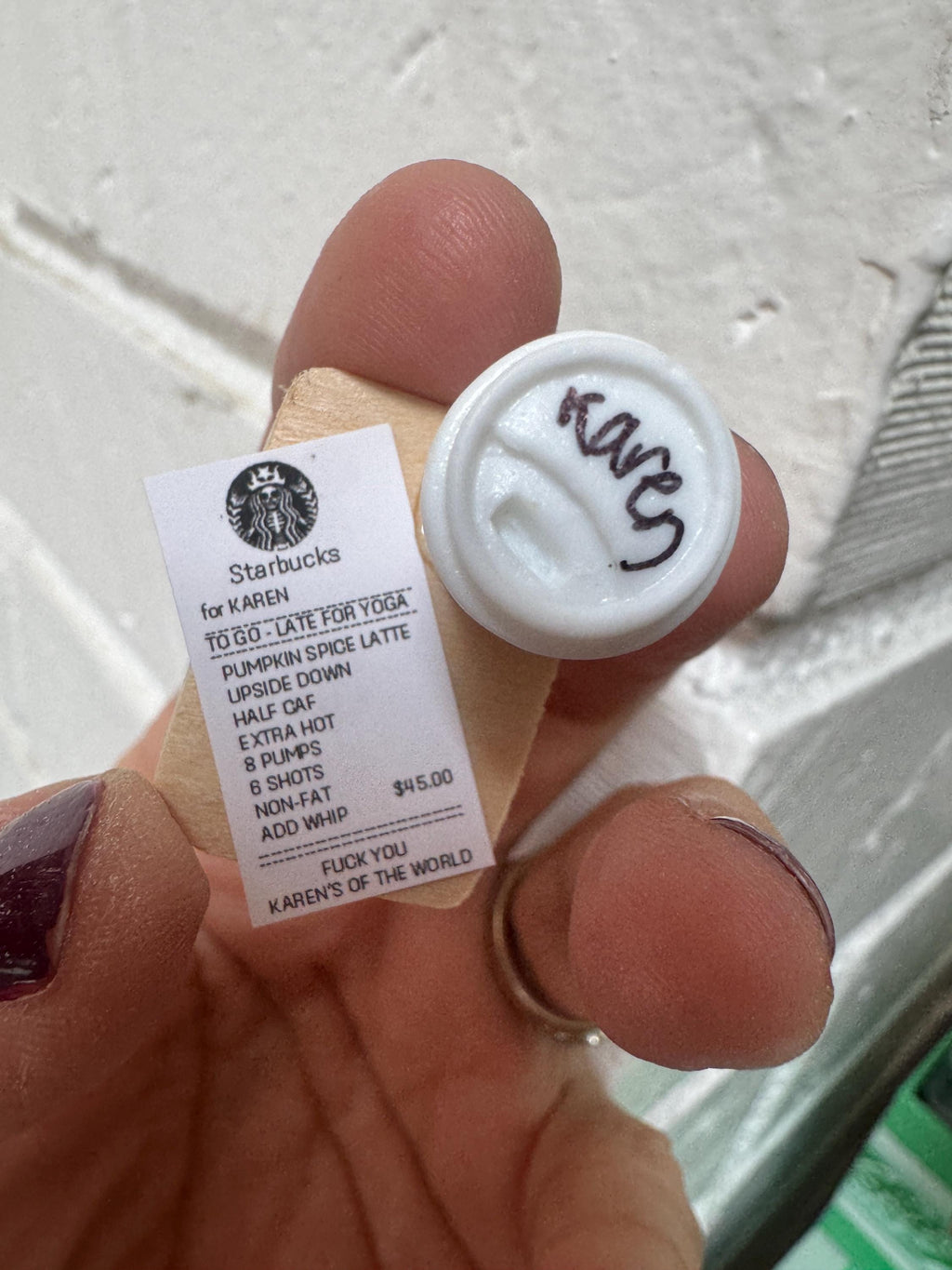 Dollhouse coffee drink 1/6 scale or 1/12 scale Starbucks by KAREN