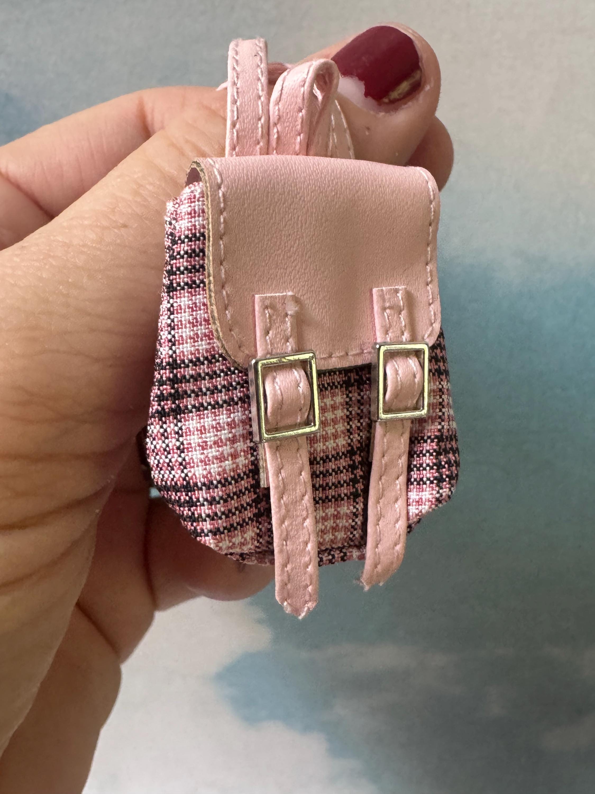 1/6 backpack for Blythe, Knitted frog or Labubu